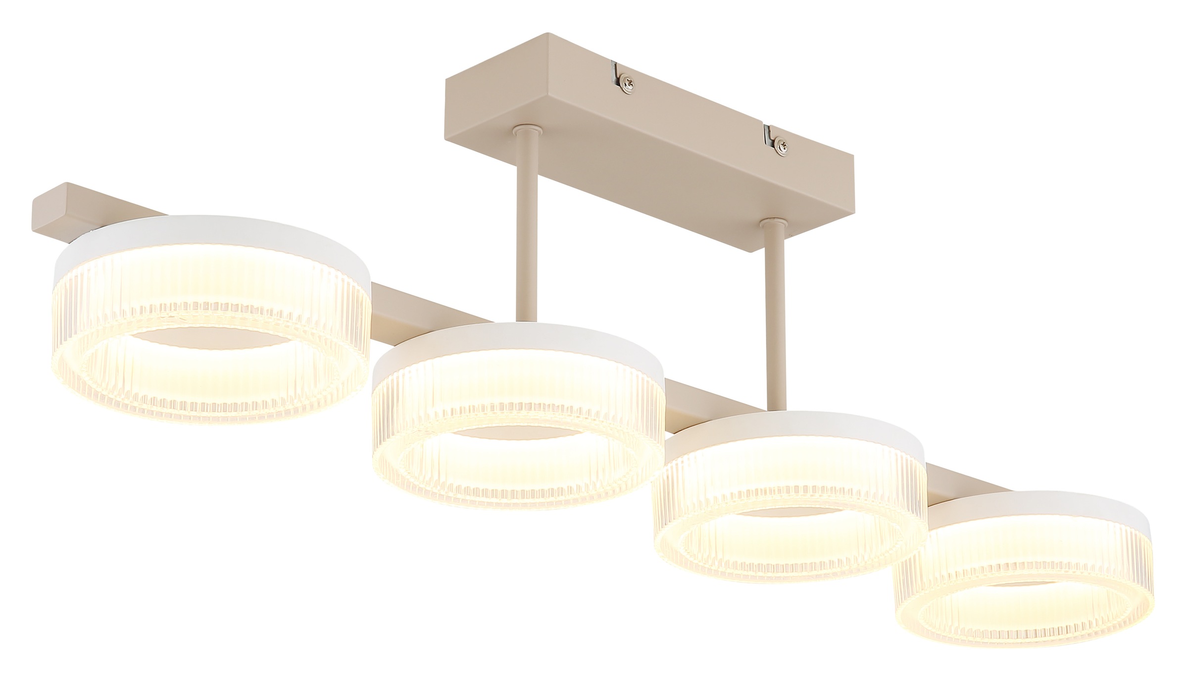 GLOBO LIGHTING Deckenleuchte »ZARA« LED-Modul 1 Stk. Warmweiß LED Deckenleuchte für Wohn- & Flur sandfarben