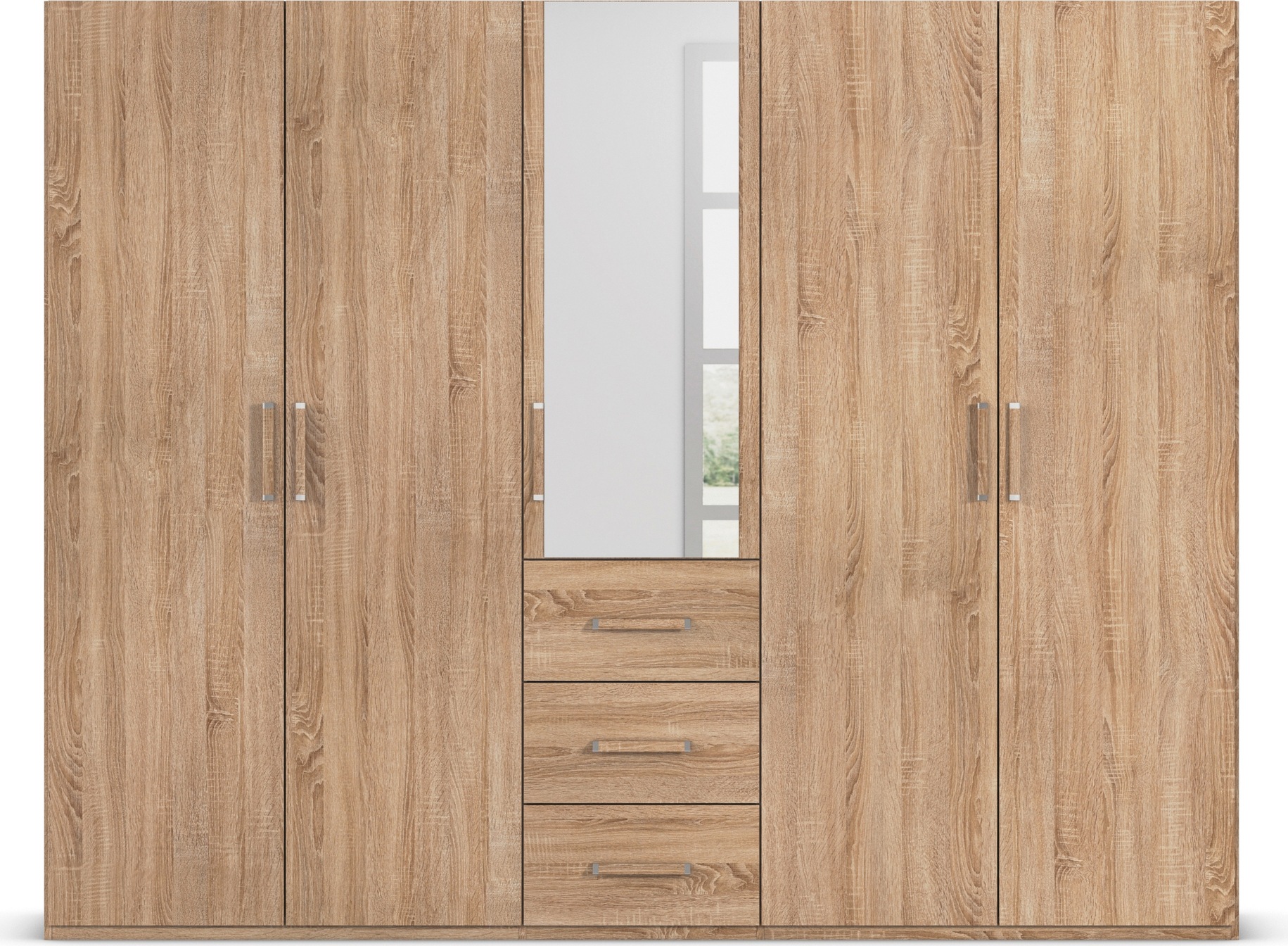 rauch Drehtürenschrank »Kleiderschrank Schrank Garderobe Schlafzimmerschrank EVELYN«, (in 2 Höhen 197 oder 210 cm erhältlich), in elegantem Stil mit Schubladen 3 Breiten und 2 Höhen MADE IN GERMANY