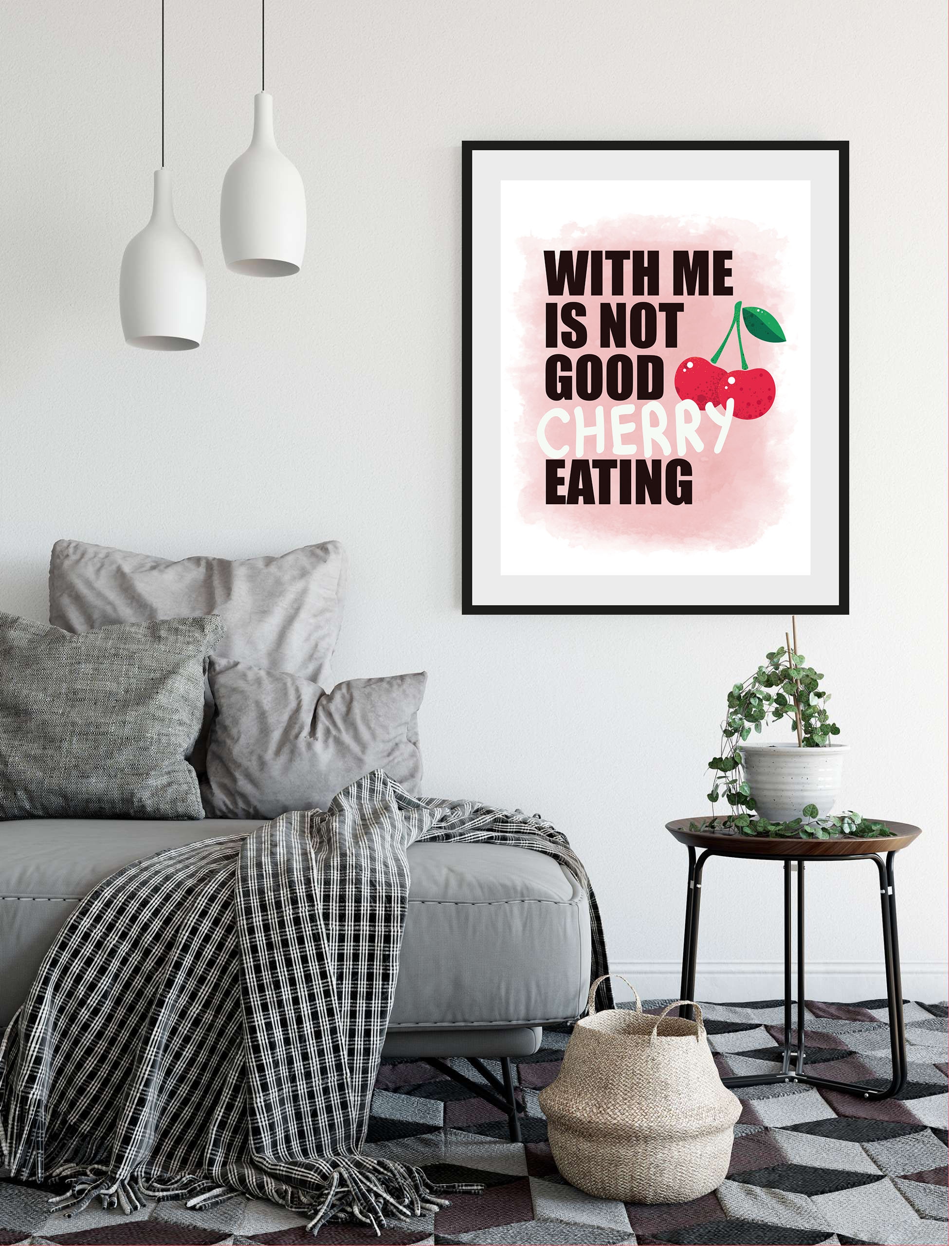 queence Bild "CHERRY", Schriftzug-Humor-Sprüche & Texte-Süßigkeiten-Motivat günstig online kaufen