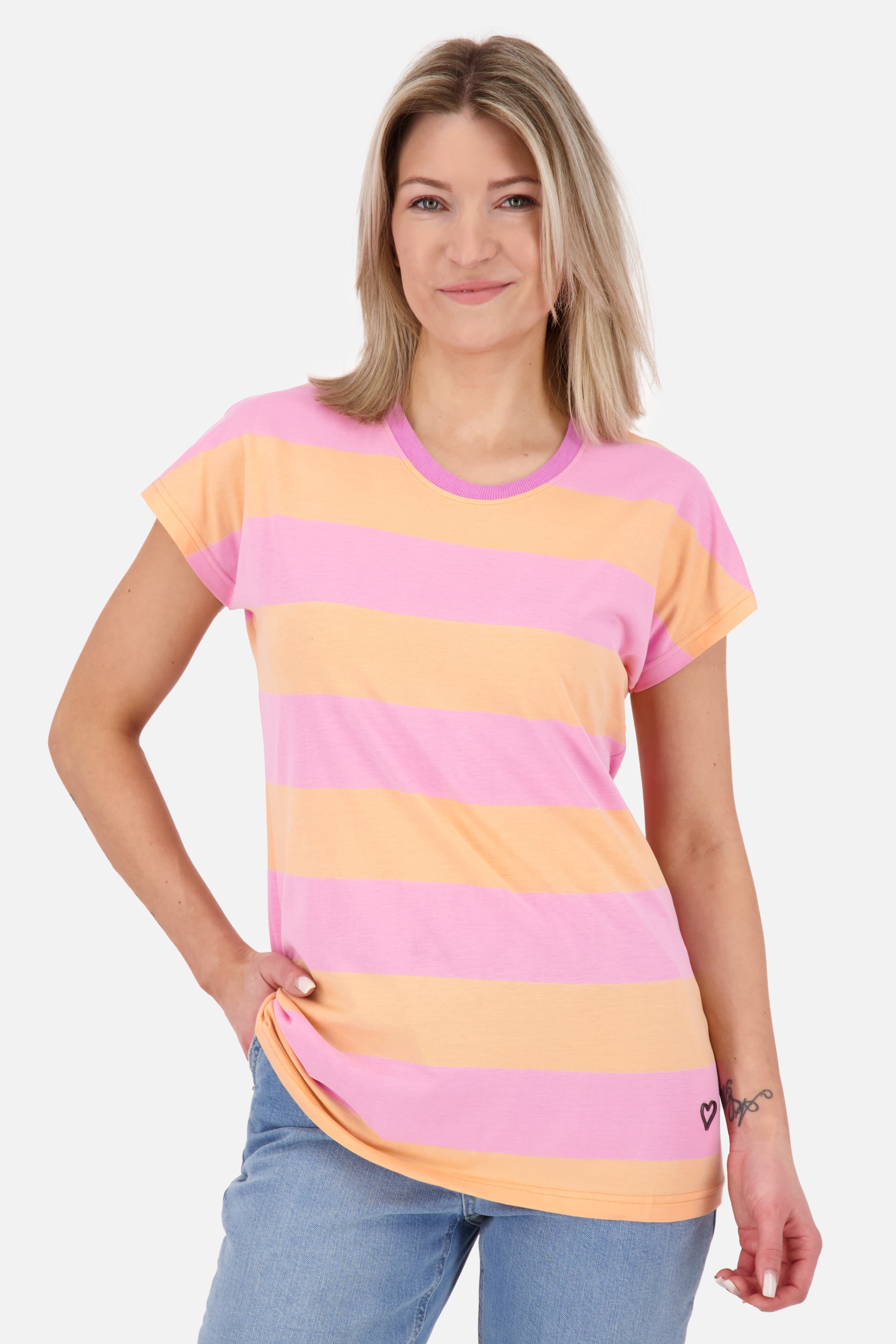 Alife & Kickin Rundhalsshirt »ALIFE AND KICKIN AmandaAK Z Shirt Damen Kurzarmshirt Shirt«