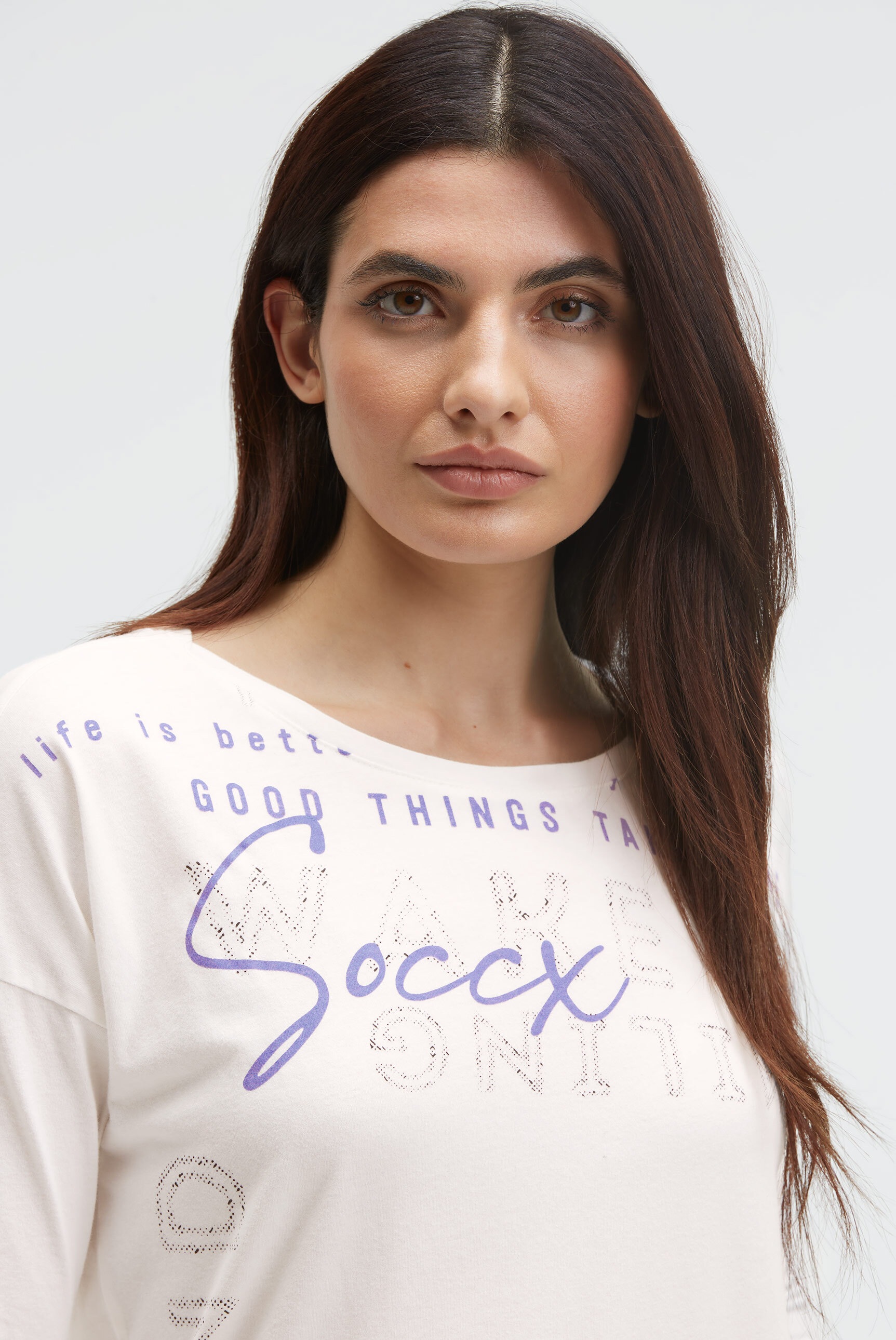 SOCCX 3/4-Arm-Shirt, mit Baumwolle