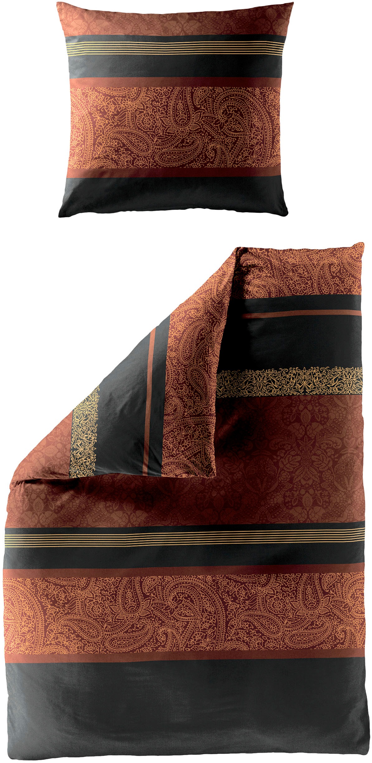 BIERBAUM Bettwäsche "4954" 2 Stk. 100 % Baumwolle, pflegeleicht, Paisley Mu günstig online kaufen