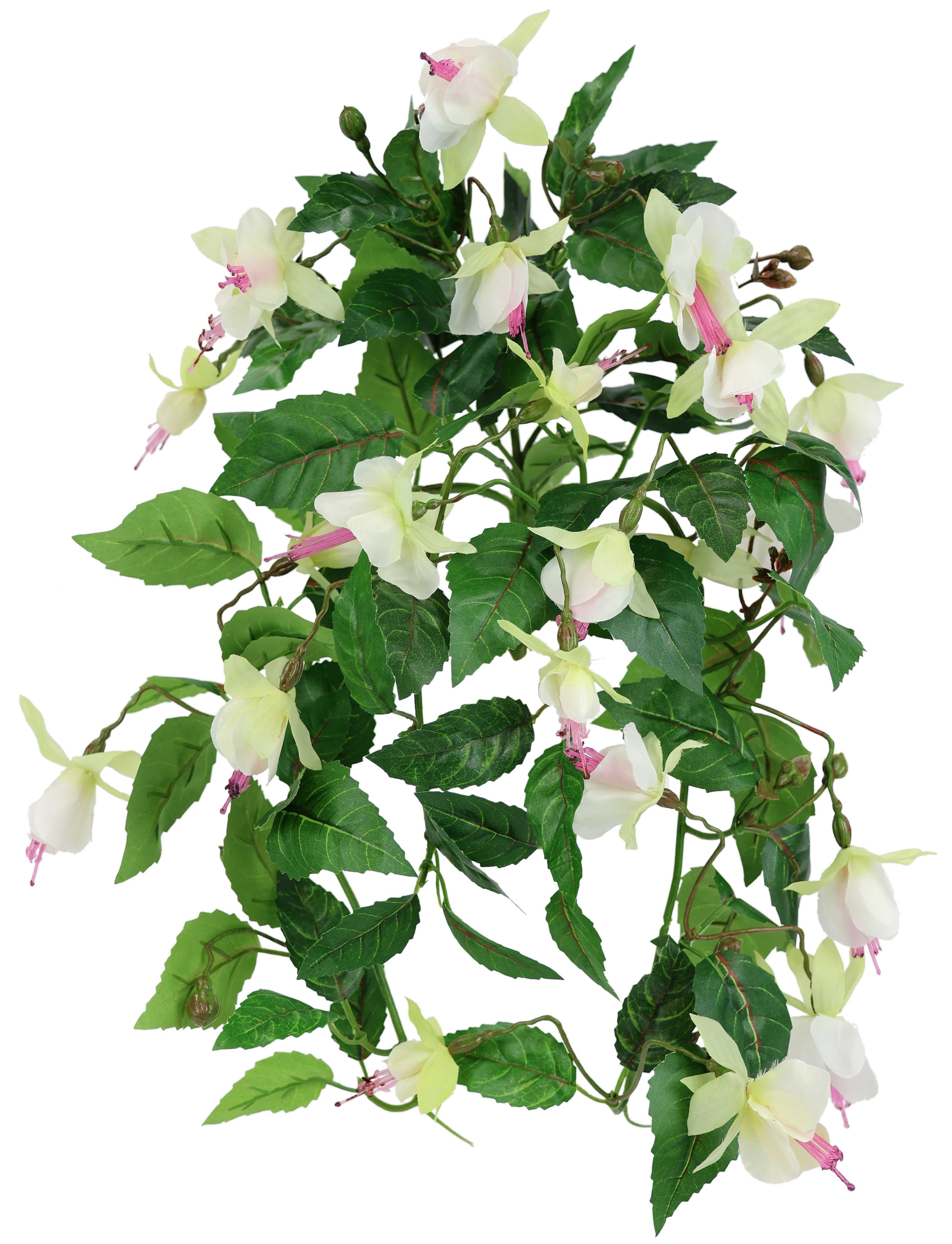 I.GE.A. Kunstpflanze "Kunstblume Fuchsie", Dekoblume Hängende Blumen mit Bl günstig online kaufen
