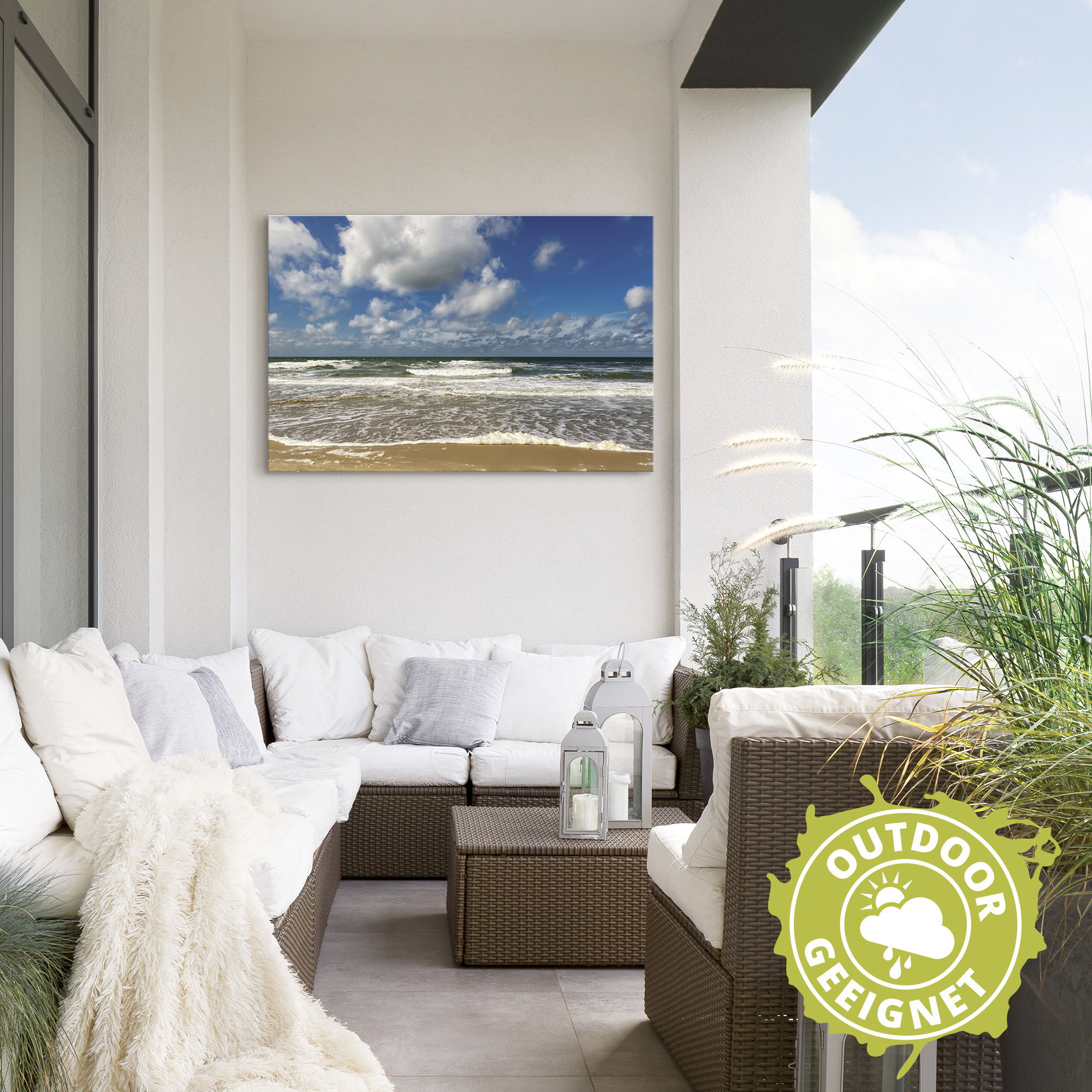 Thumbnail - Artland Wandbild "Meeresblick Strand Paal", Strandbilder, (1 St.), als Alubild, Outdoorbild, Poster, Wandaufkleber in ve...