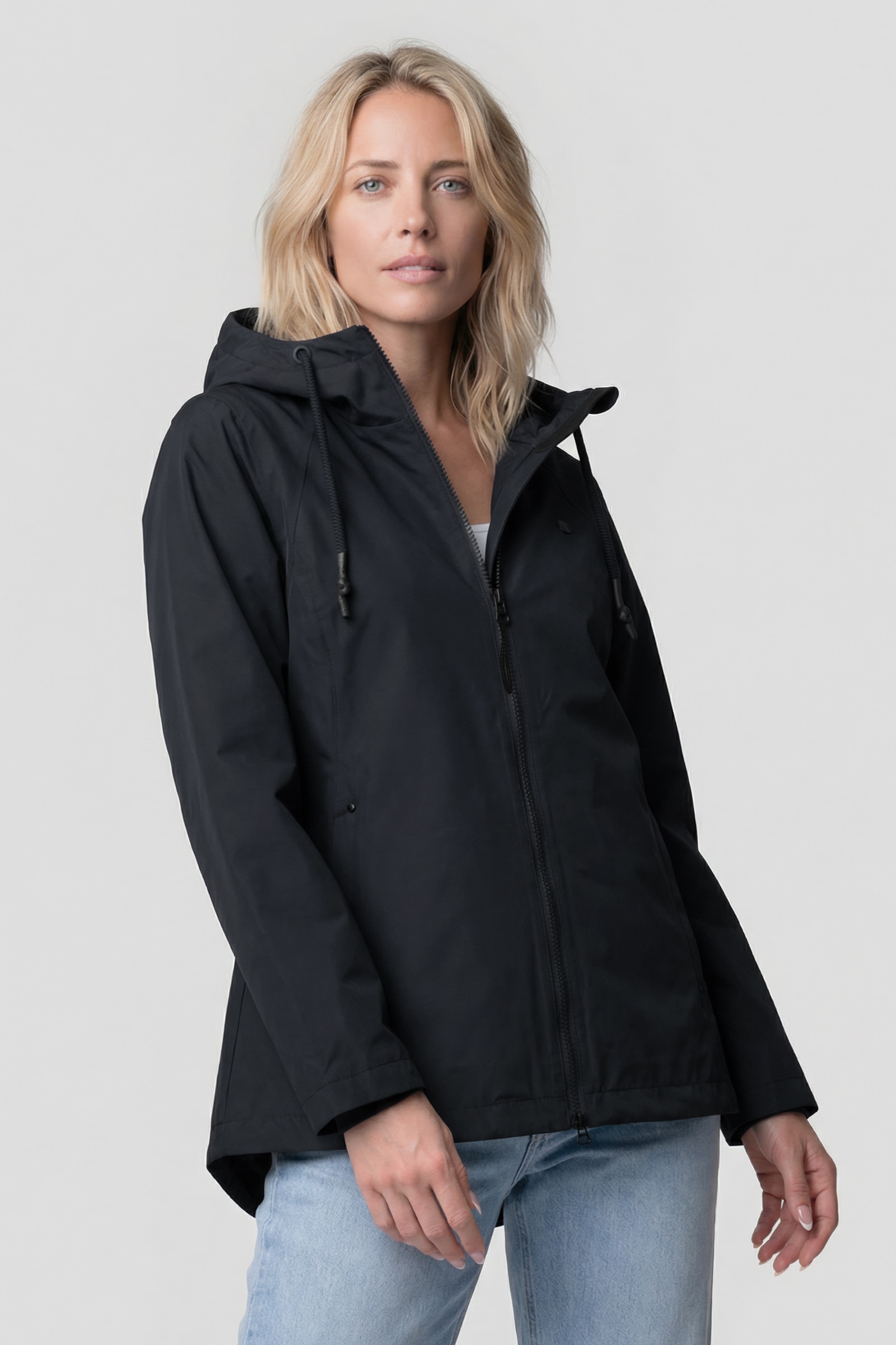 Alife & Kickin Sommerjacke »Damen PaolinaAK A Übergangsjacke, Jacke« Übergangsjacke mit Kapuze und Tunnelzug in recyceltem Materialmix