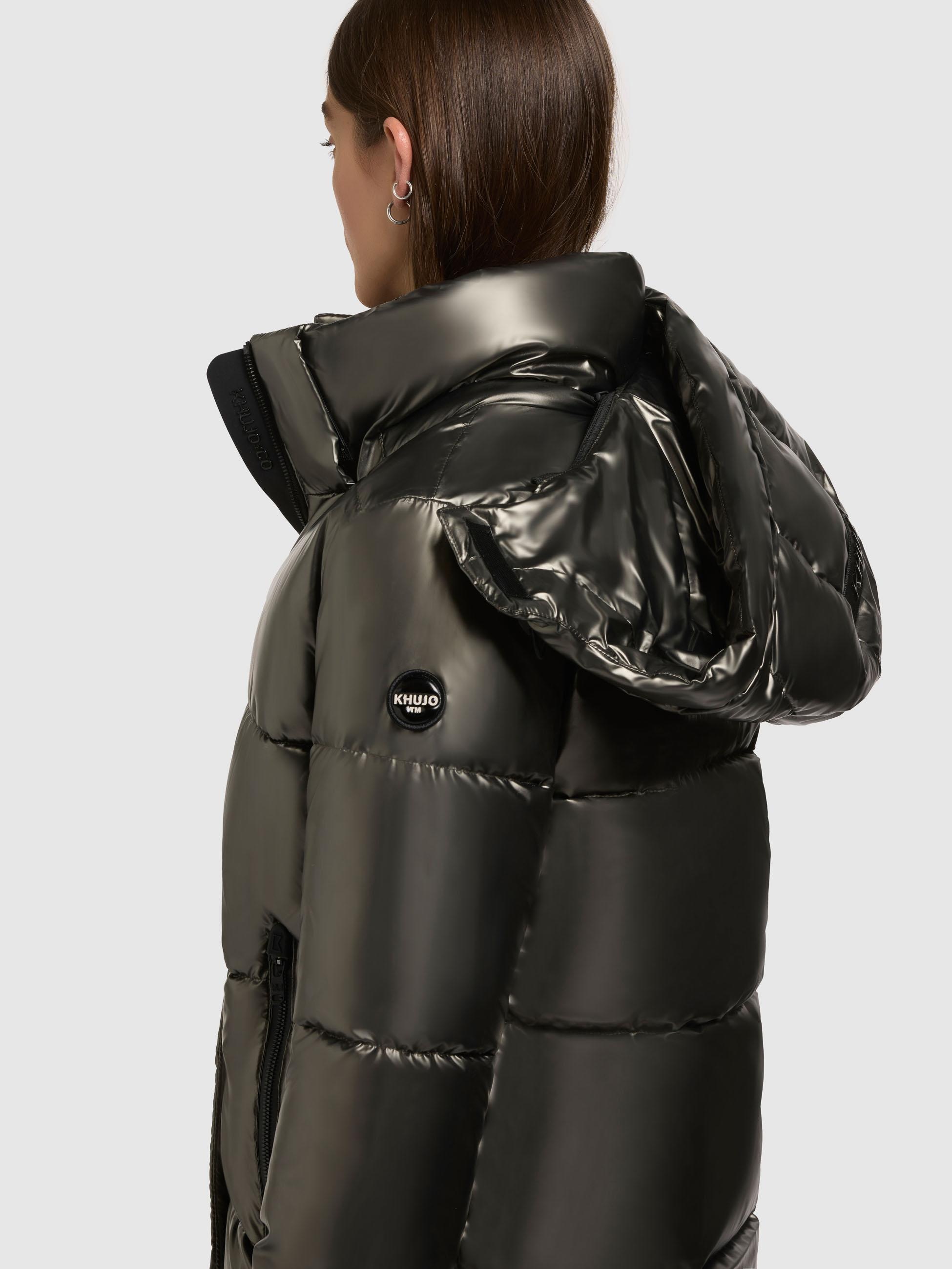 khujo Steppmantel »Haya Shiny-YM«, Wasserdichter gesteppter Damen Winter Kurzmantel