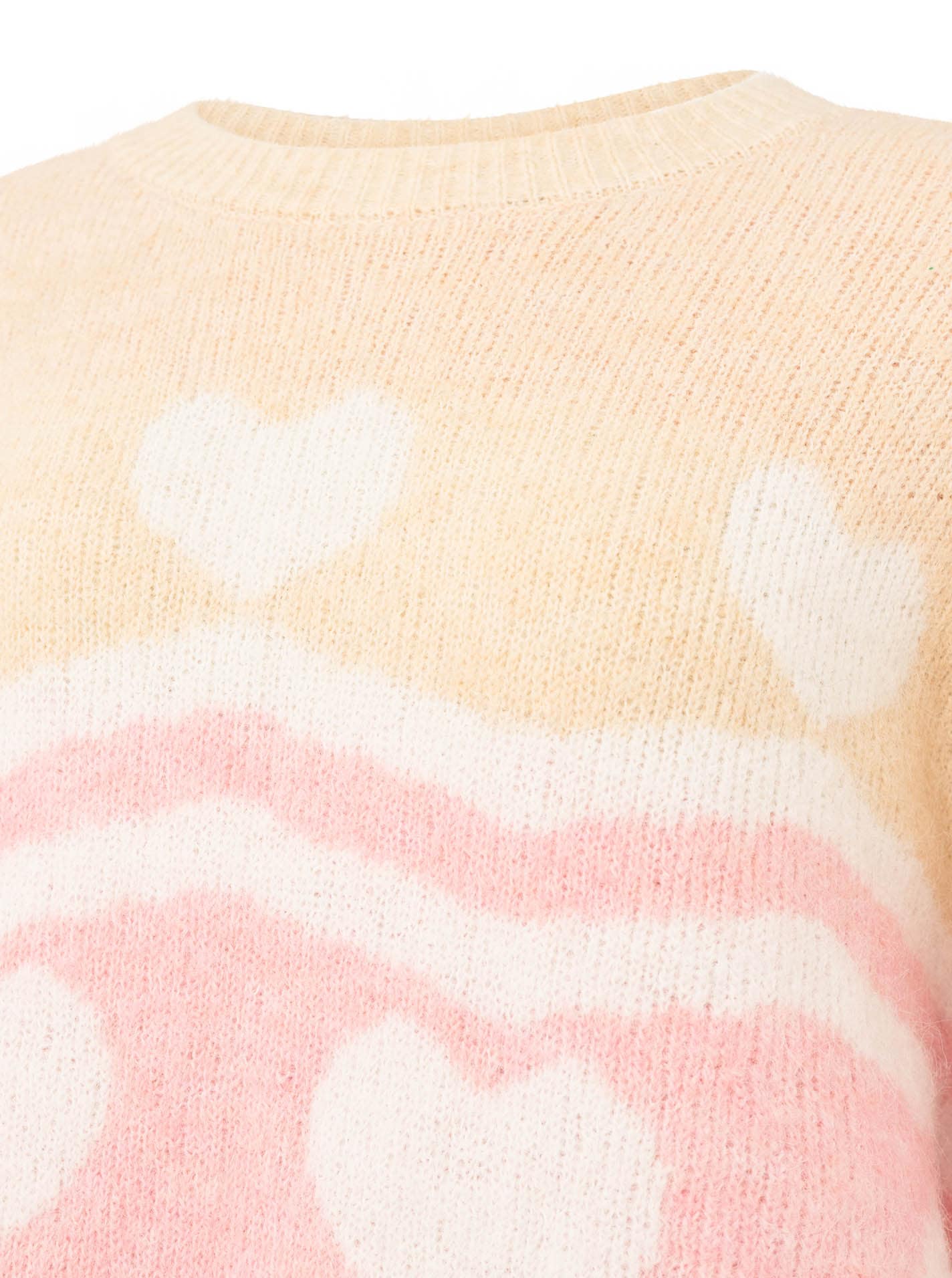 Zwillingsherz Strickpullover »"Lovely"« Rundhals, oversize, farbiges Muster mit Herzen, Strick