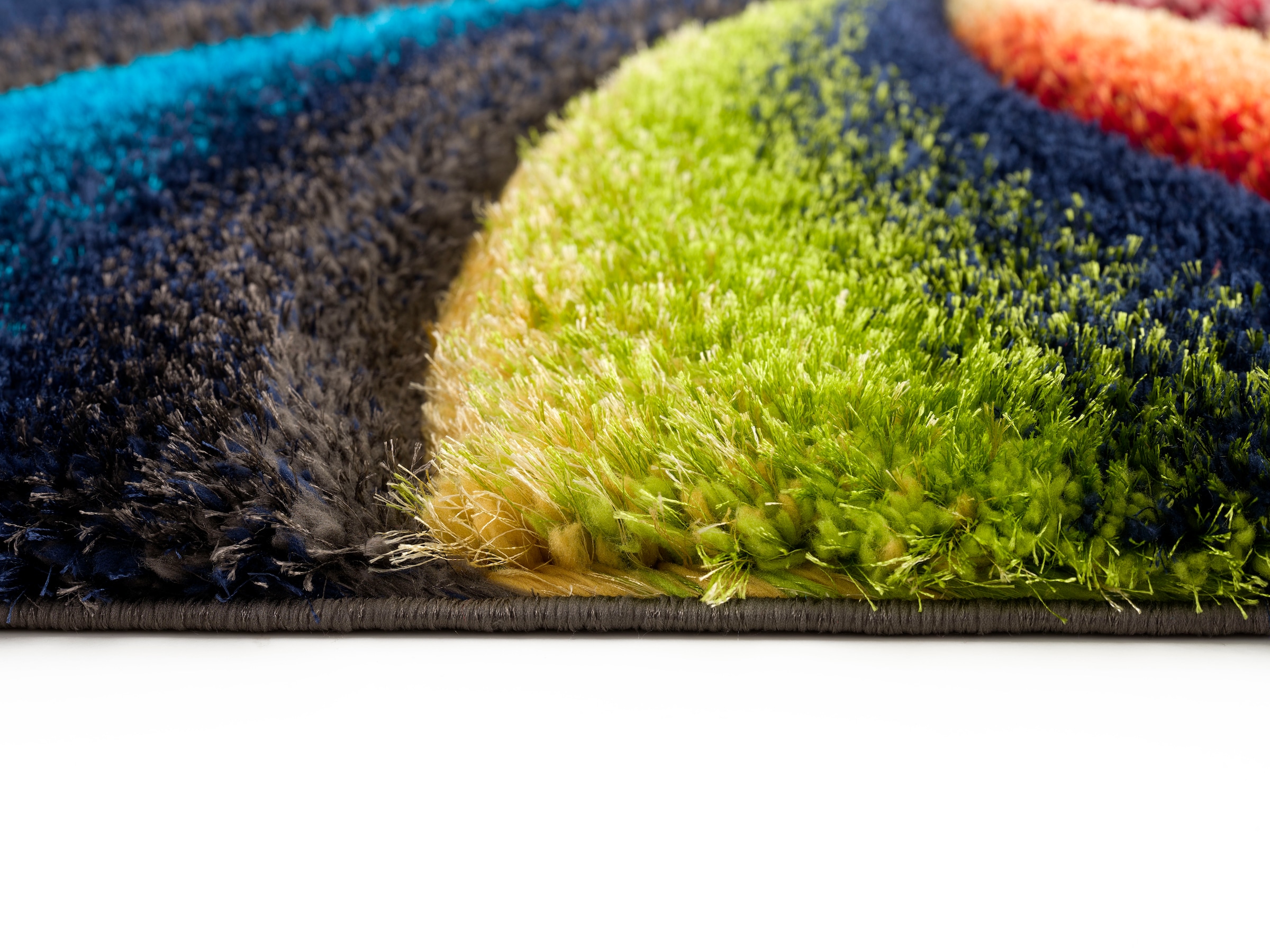 my home Hochflor-Teppich »Baldo«, rechteckig, 43 mm Höhe, mit handgearbeitetem Konturenschnitt, bunt, pflegeleicht, elegant