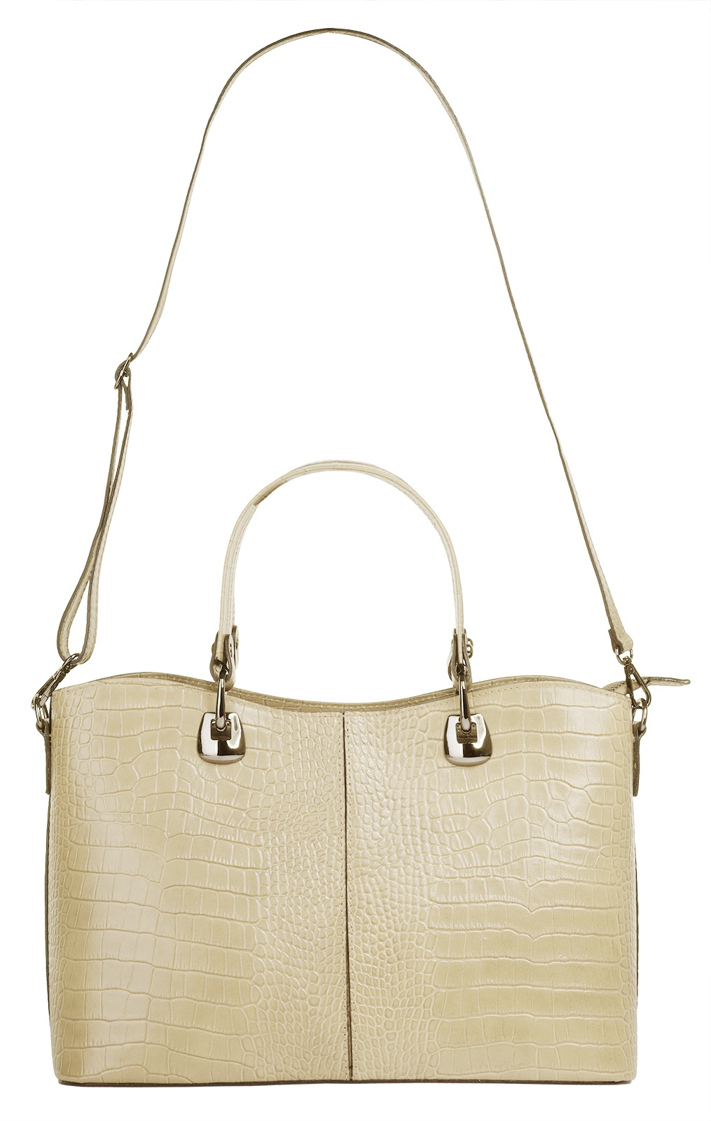 Cluty Henkeltasche, echt Leder, Made in Italy