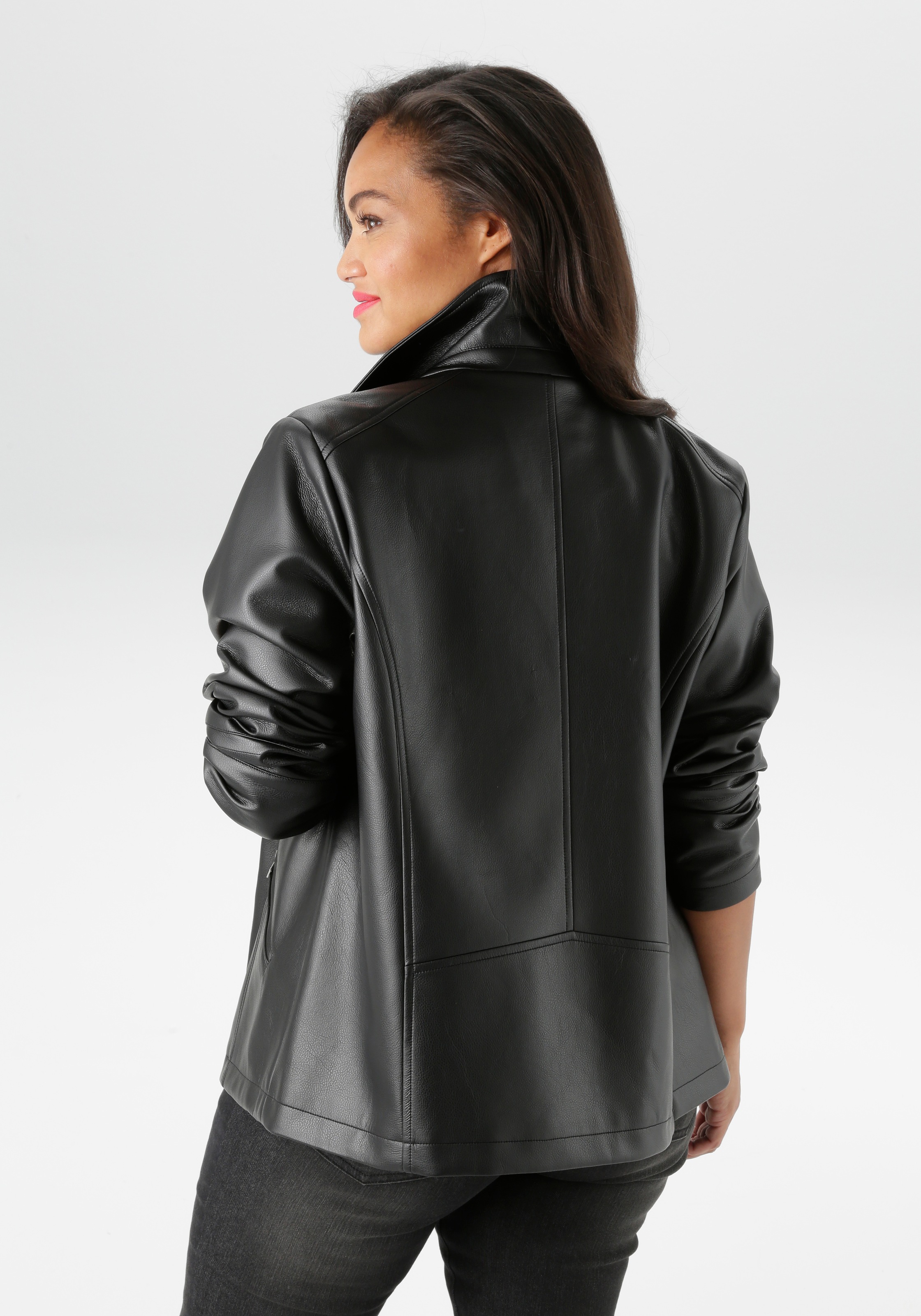 Aniston PLUS Bikerjacke im Biker-Look - NEUE KOLLEKTION günstig online kaufen