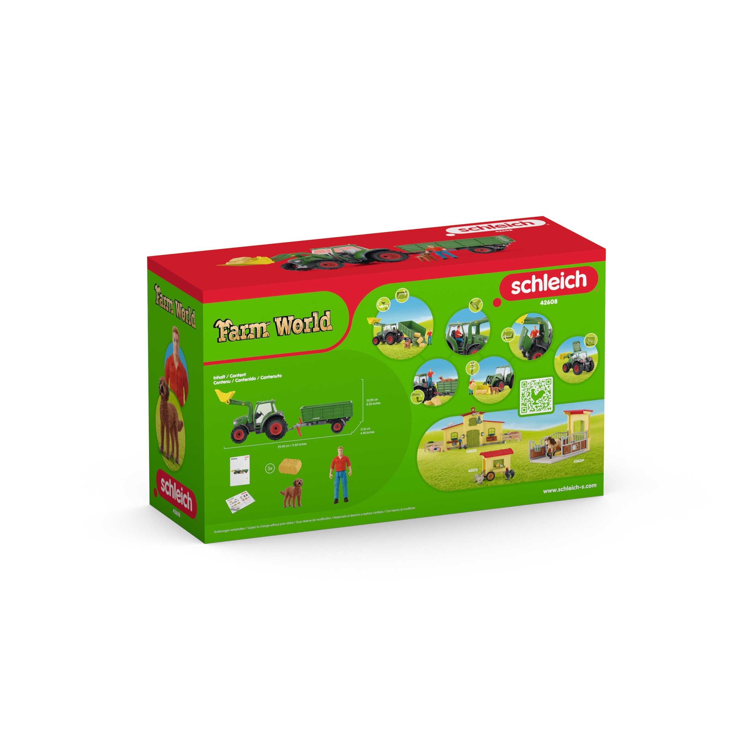 Schleich® Spielwelt »FARM WORLD, Traktor mit Anhänger  (42608)«