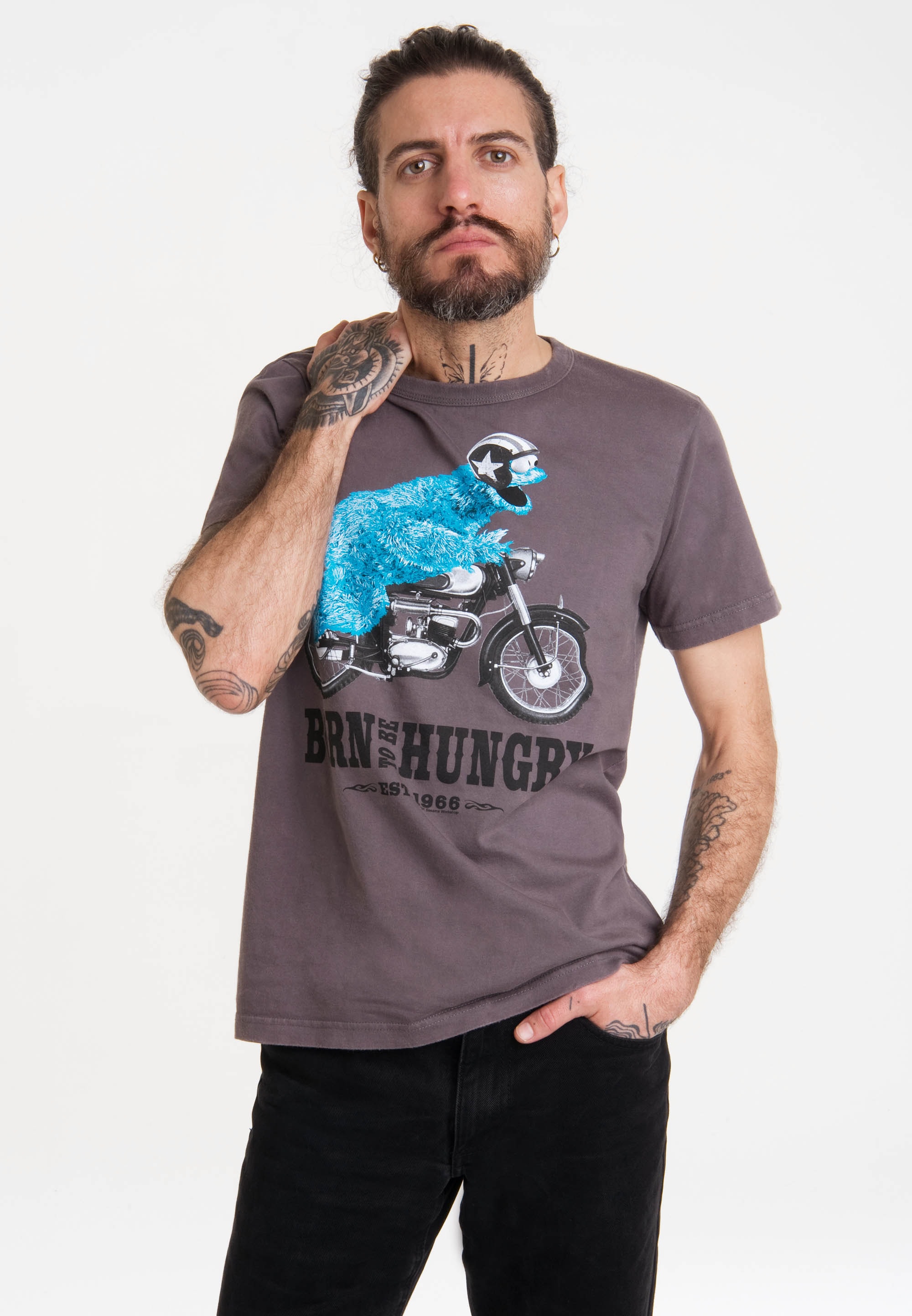 T-Shirt »Sesamstrasse - Krümelmonster Motorrad«, mit lizenziertem Print