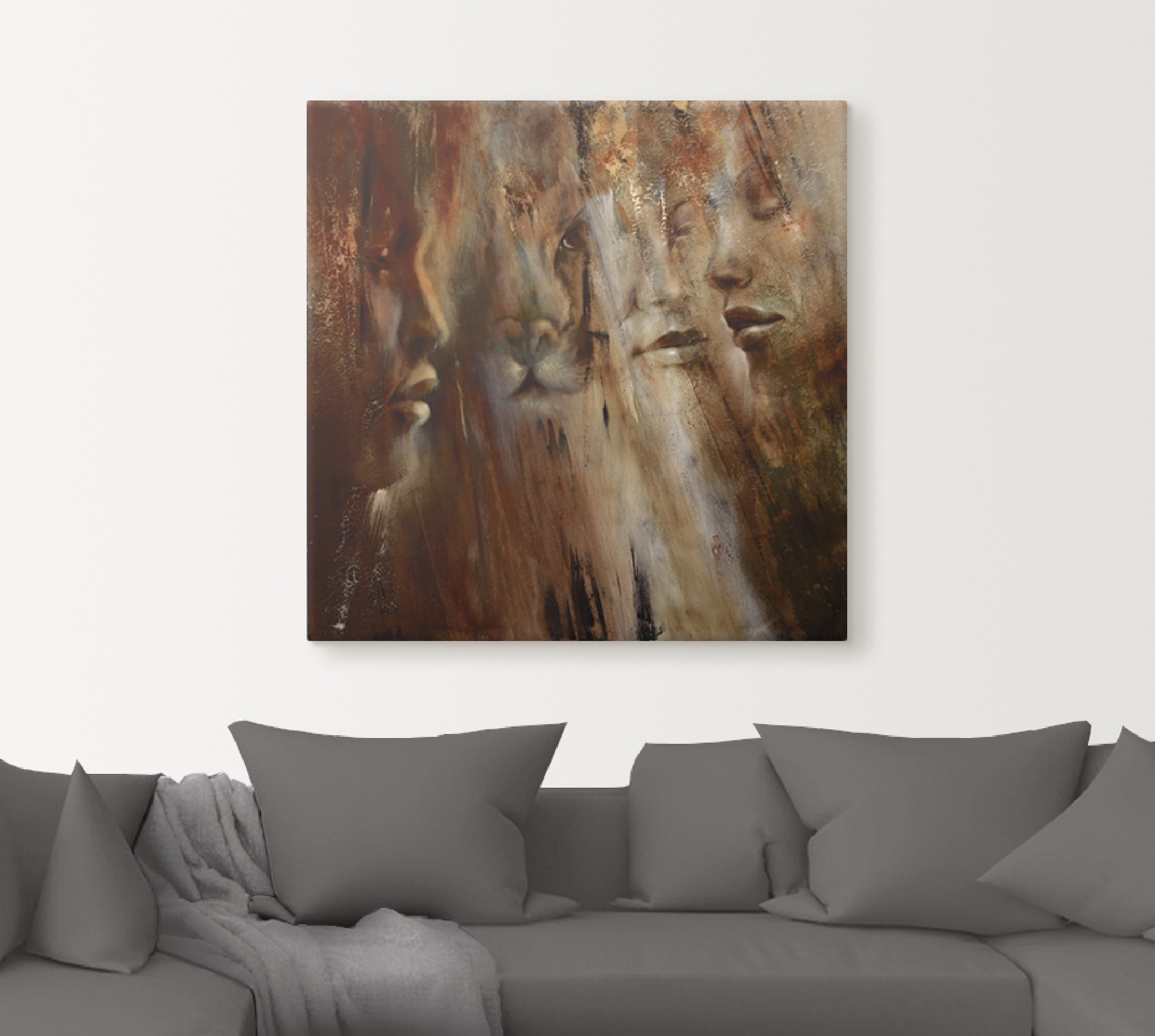 Artland Leinwandbild "Gesichter" Animal Fantasy 1 Stk. tlg. auf Holzrahmen günstig online kaufen