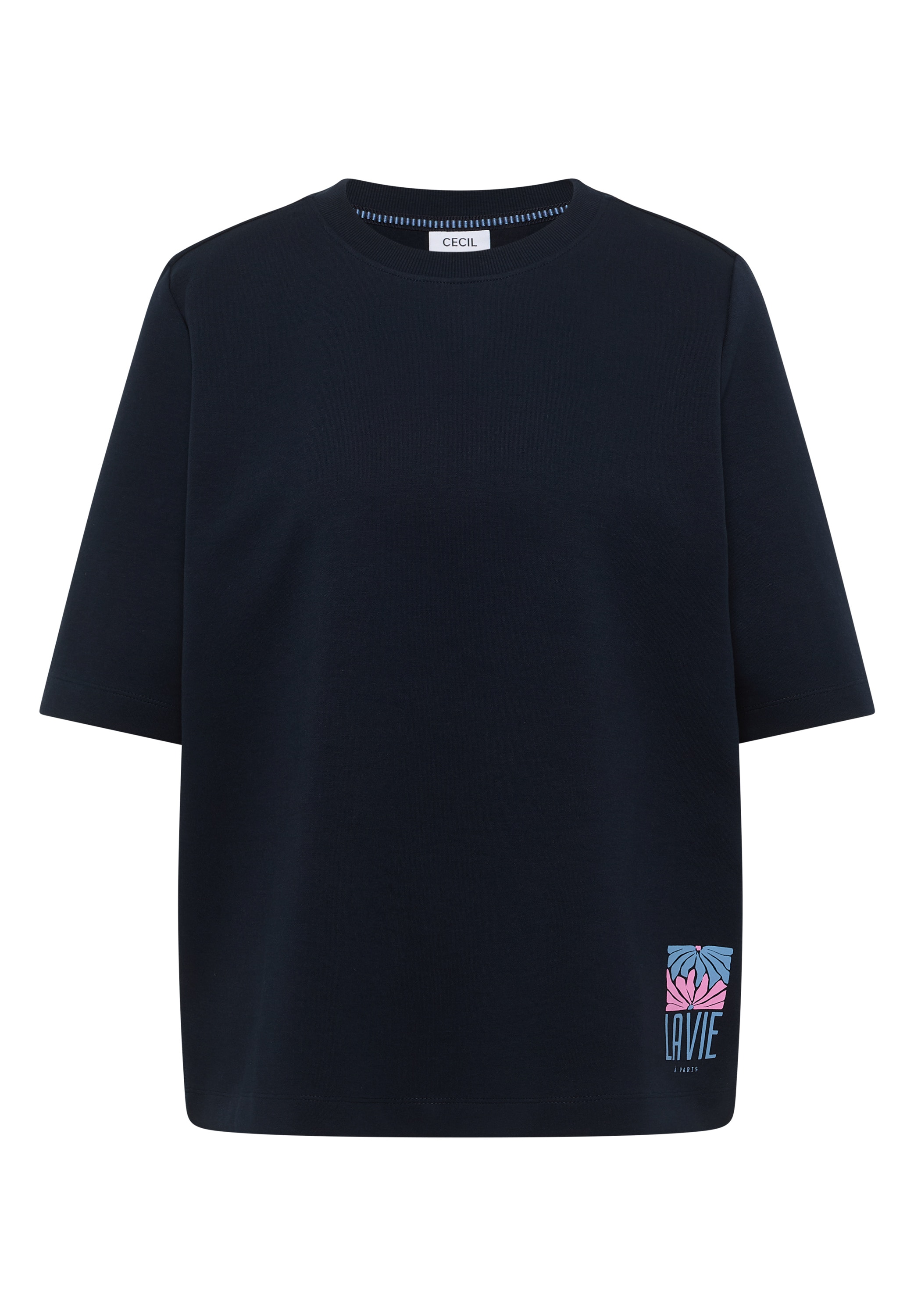 Cecil Sweater , Kurzarmsweater mit großem Rückenprint
