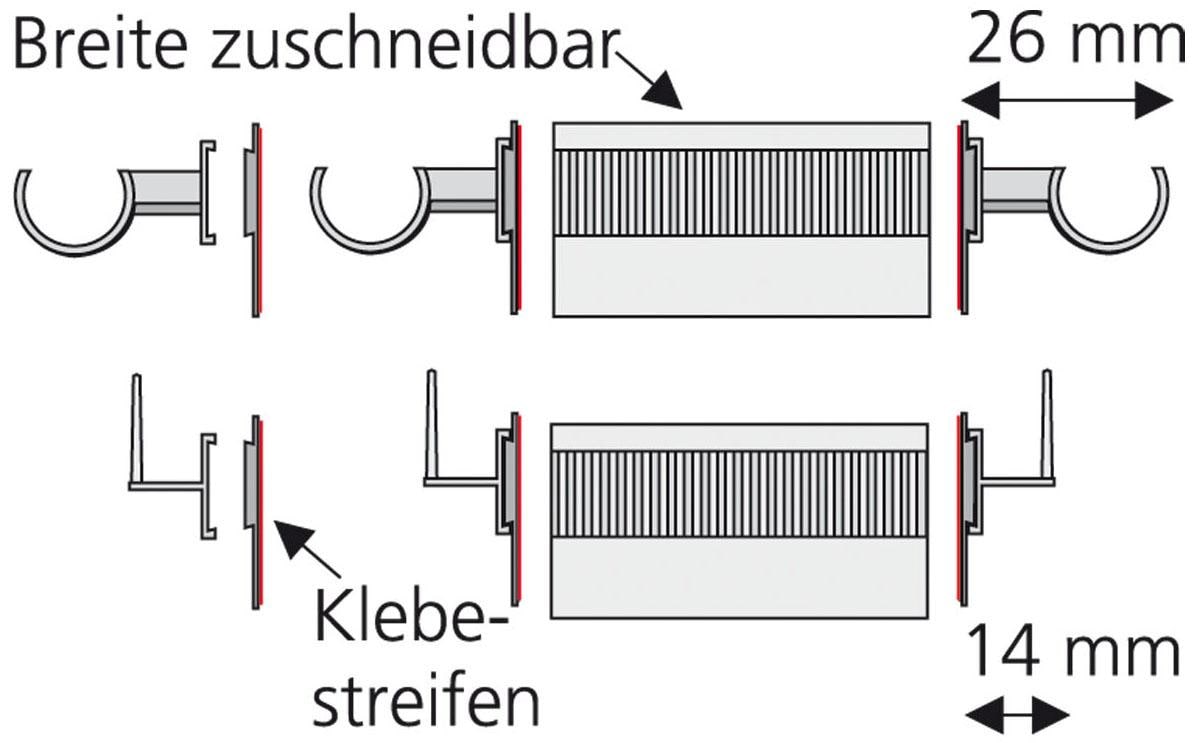 Liedeco Träger, (Set, 2 St.), für Vitrage/Scheibenstange