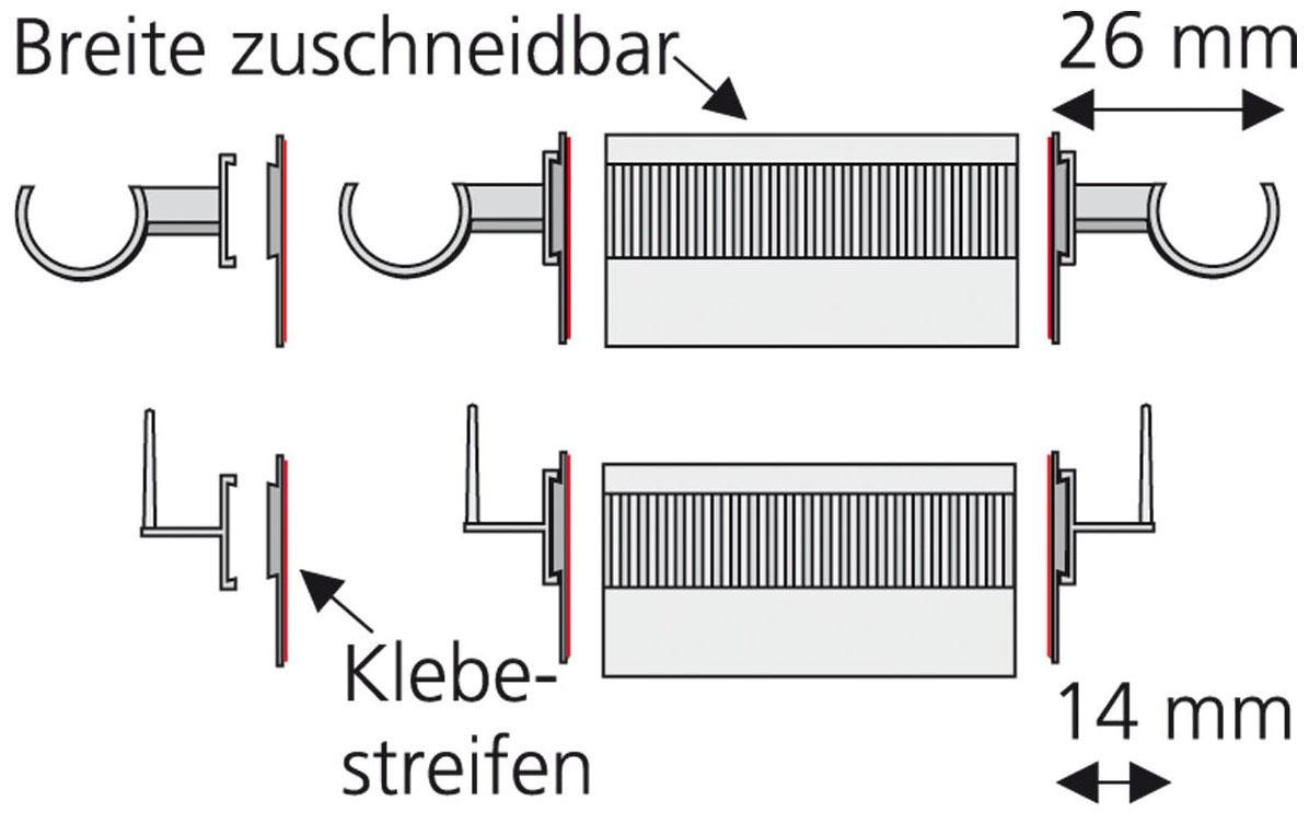Thumbnail - Liedeco Träger, (Set, 2 St.), für Vitrage/Scheibenstange