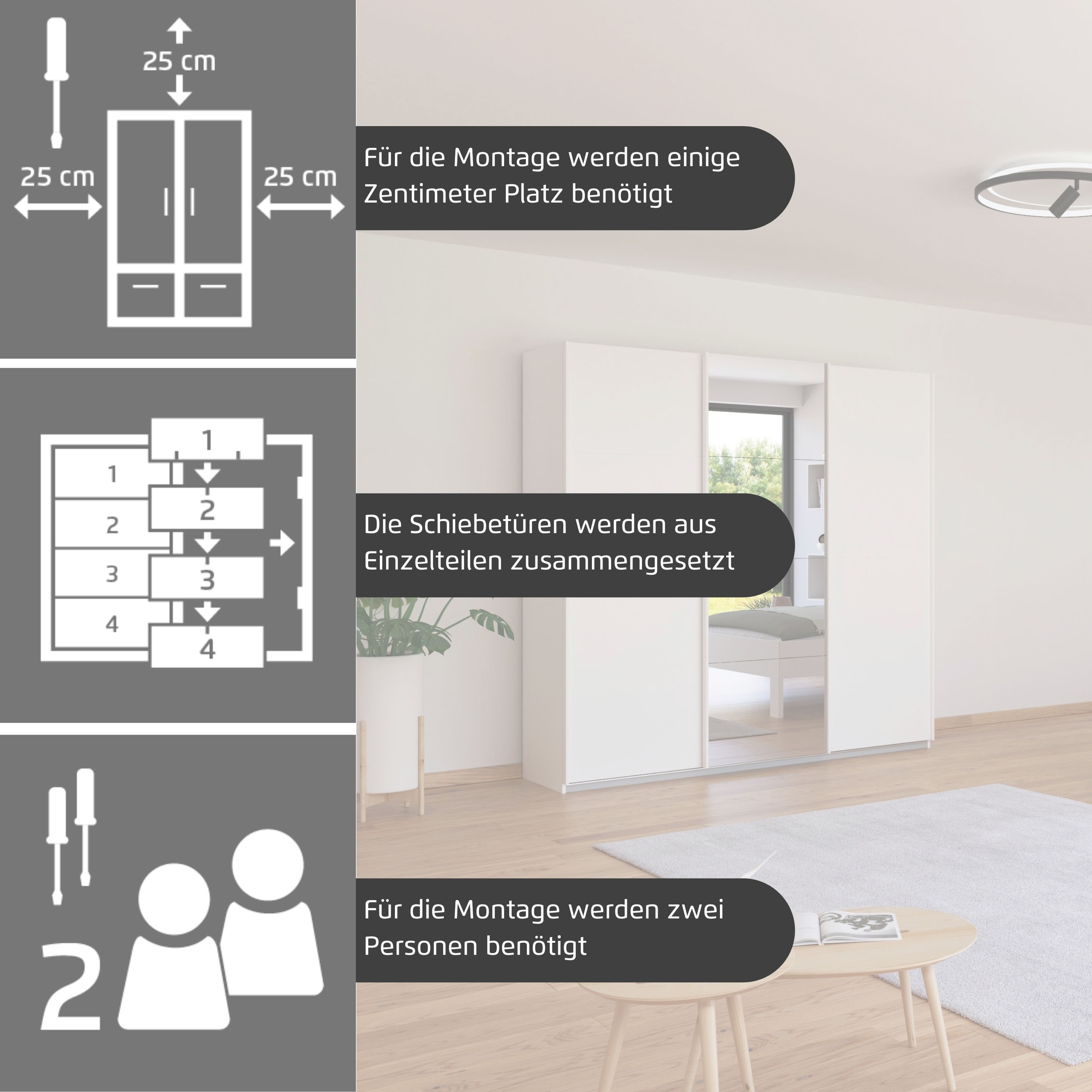 rauch Schwebetürenschrank "Oteli", mit Mittelspiegel und Passepartout optio günstig online kaufen