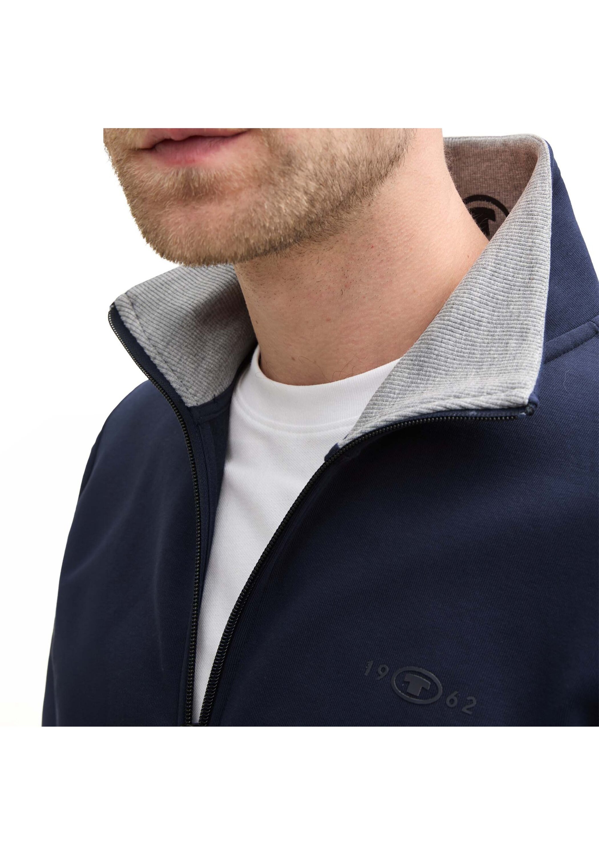 TOM TAILOR Sweatshirt »Sweatjacke Basic Polo With Contrast 1er Pack«, 1
