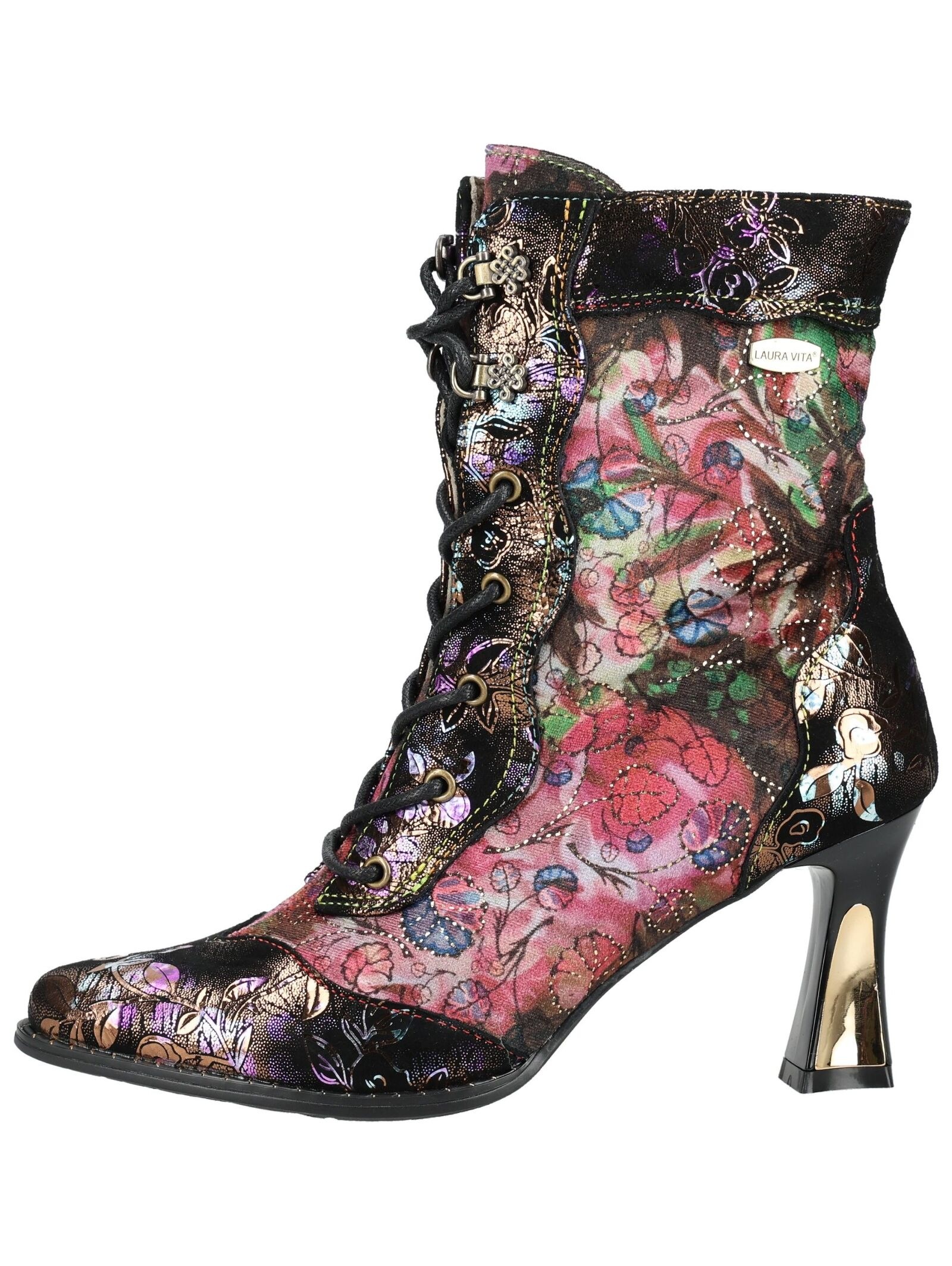 LAURA VITA High-Heel-Stiefelette »LAURA VITA Stiefelette Leder/Textil«