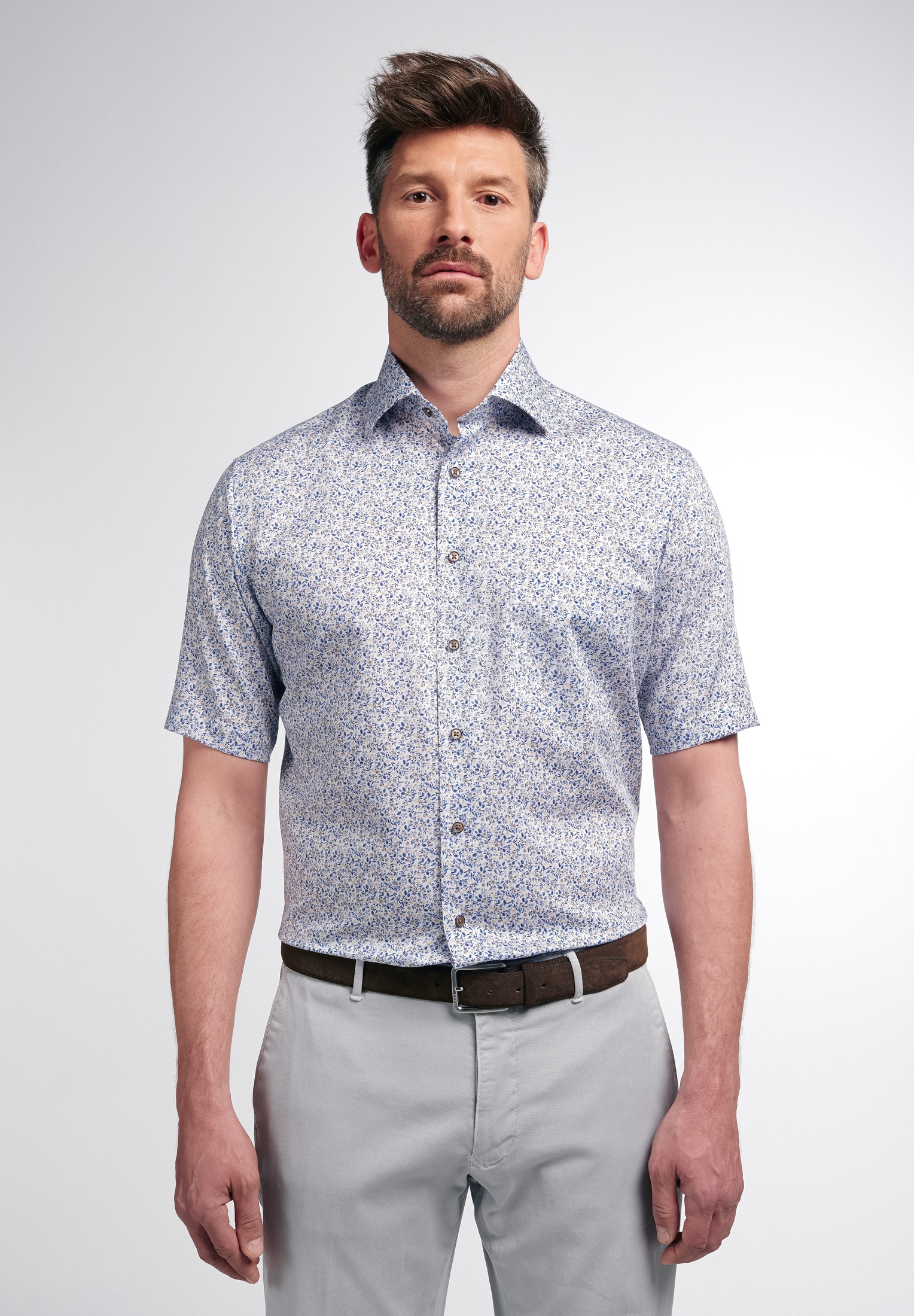 Eterna Kurzarmhemd "MODERN FIT" NON IRON (bügelfrei) günstig online kaufen