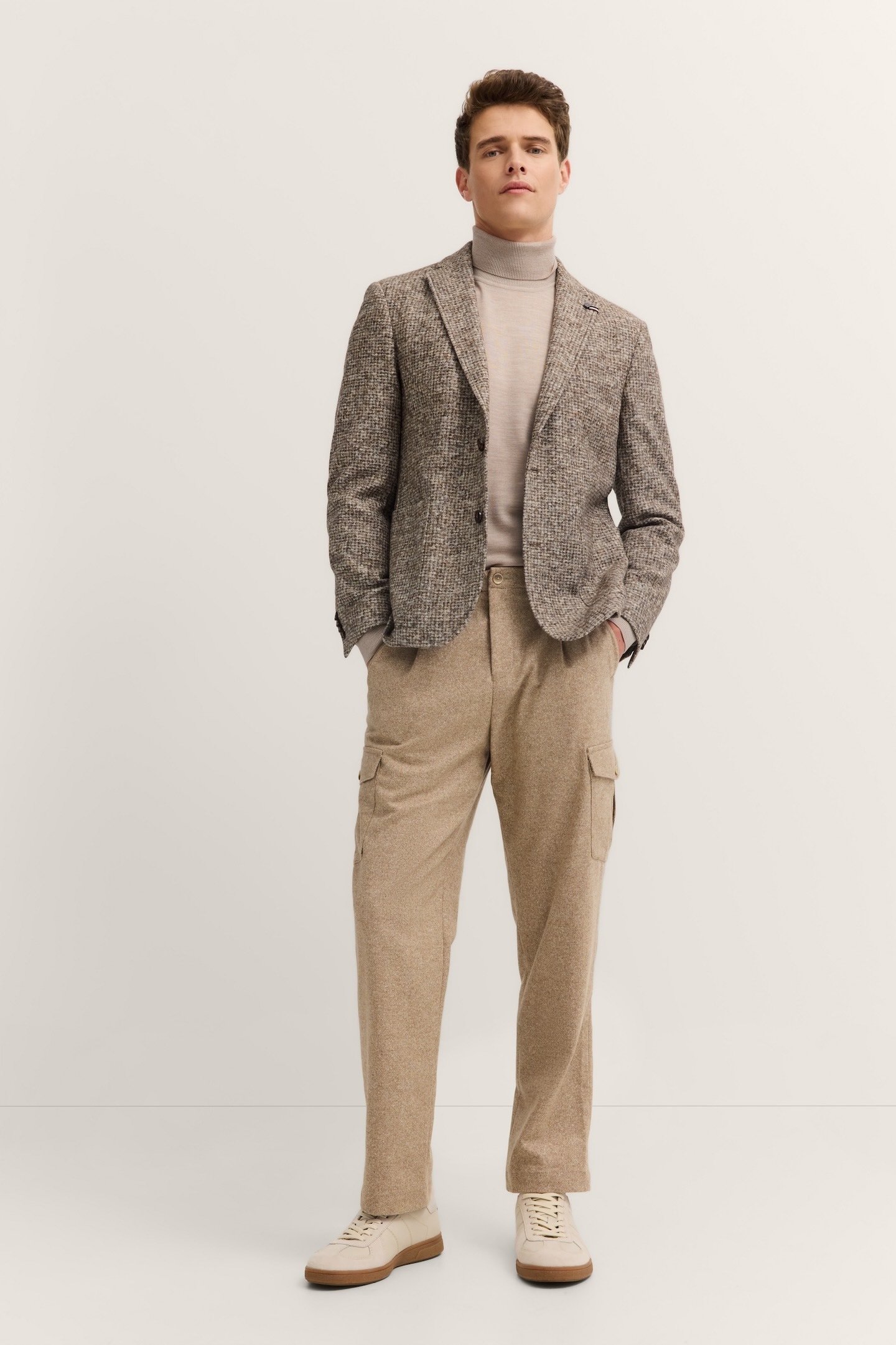bugatti Sakko »Modern Fit«, Jersey mit Stretch mit Klein-Dessin
