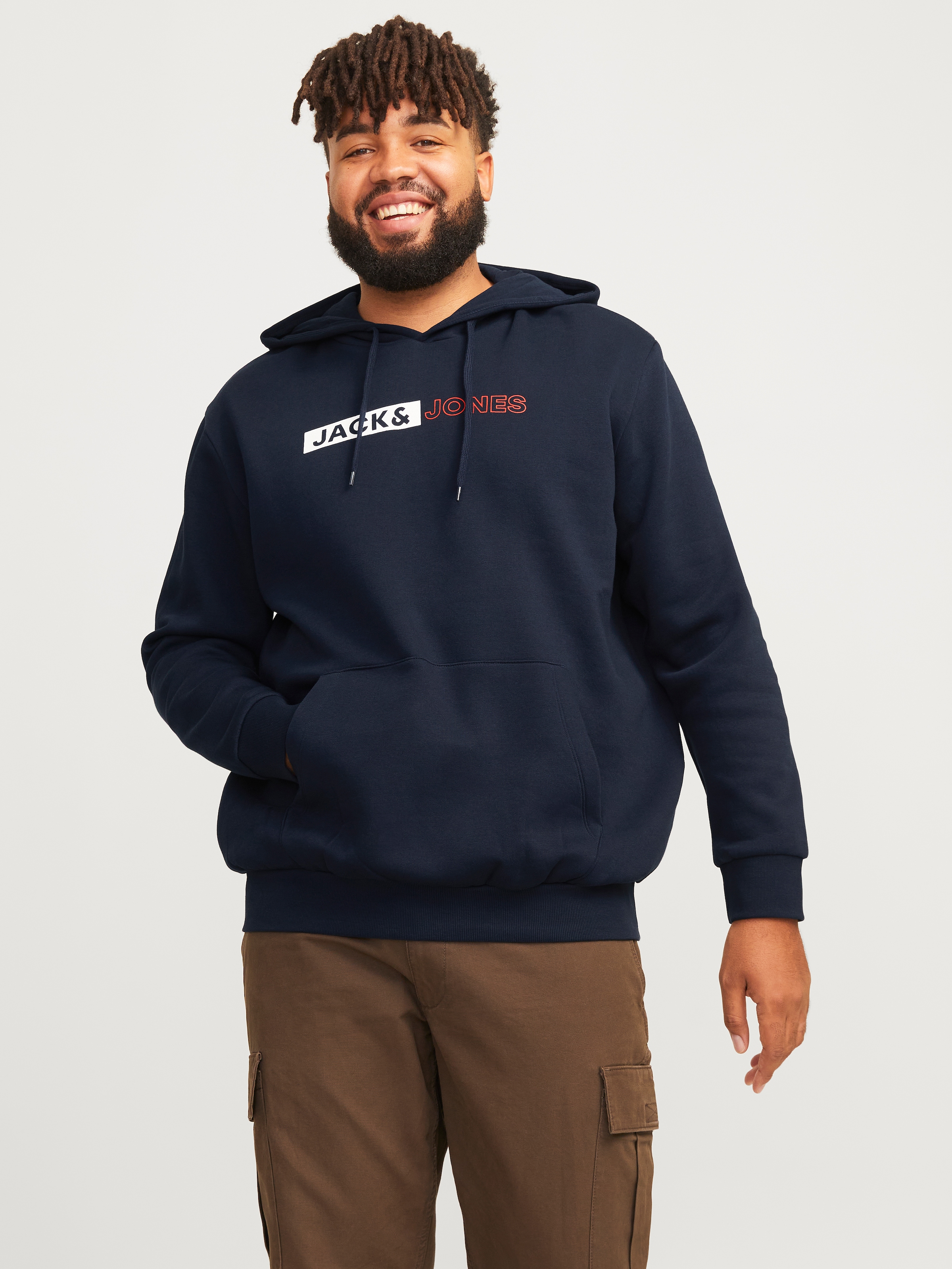 Jack & Jones PlusSize Hoodie "JJECORP LOGO SWEAT HOOD PLAY NOOS PLS"