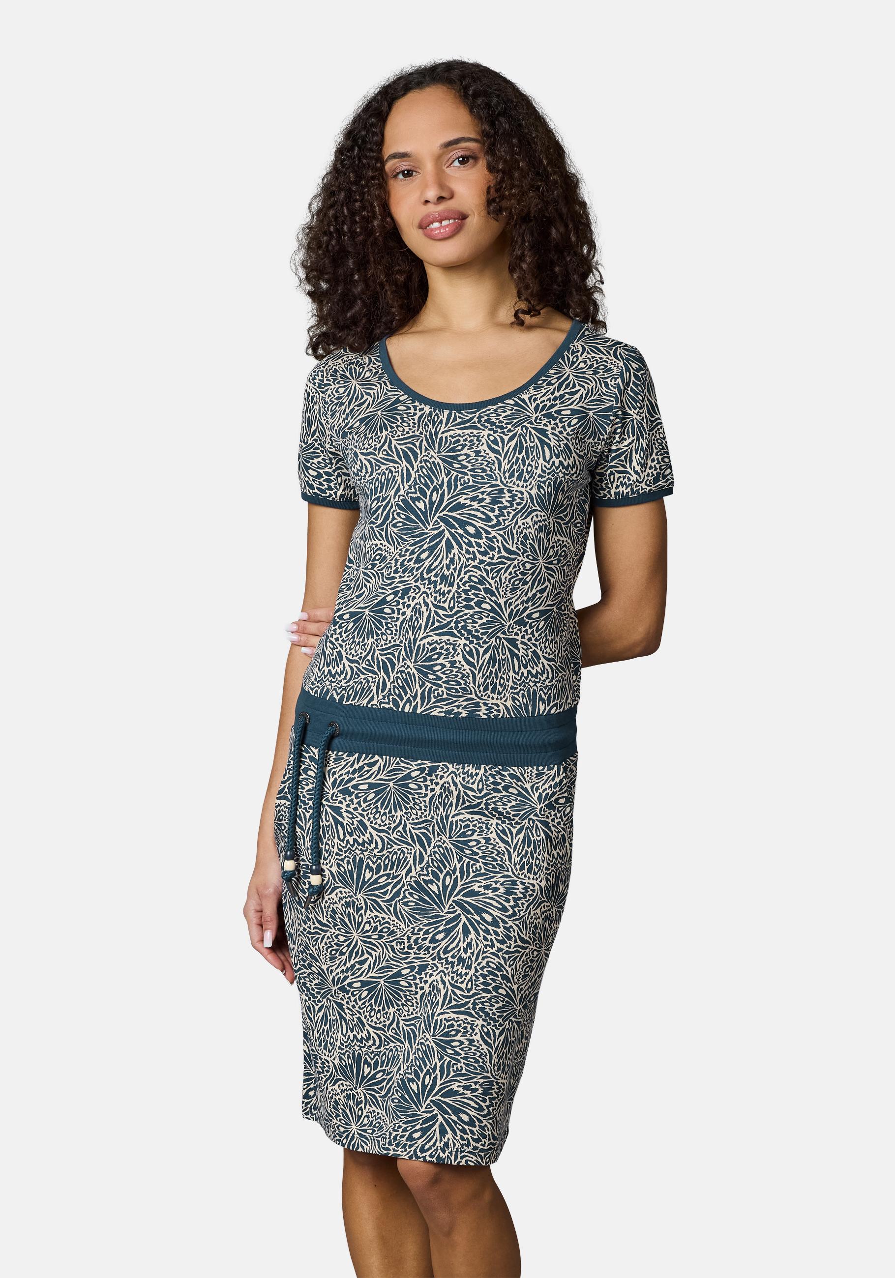 Ragwear Minikleid "Baomi Zoo YOUMODO" Außentaschen Eingrifftaschen Gemustertes Damen Sommerkleid