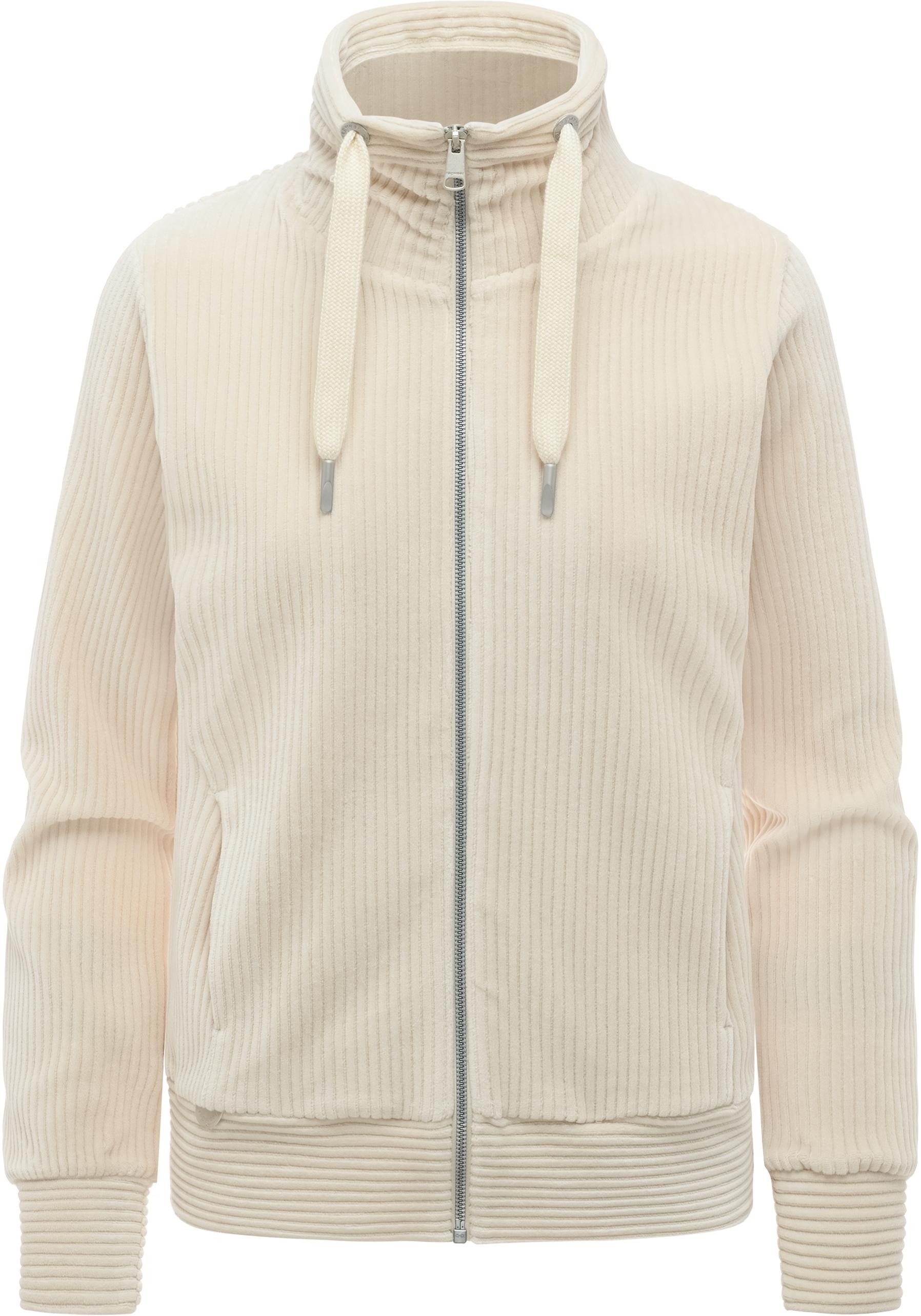 Ragwear Sweatjacke "Ronette Cordy" Zip-Jacke aus weichem Kord und hohem Kragen