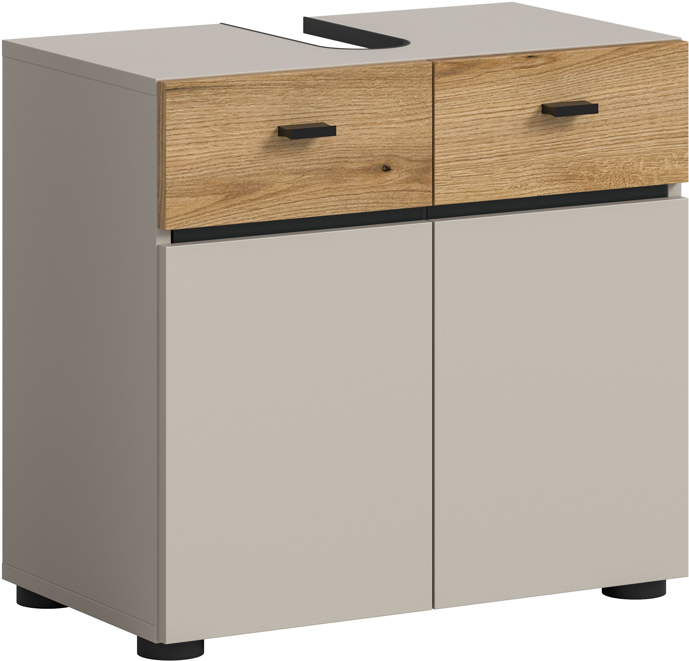 welltime Waschbeckenunterschrank "VANN, Breite 60cm, 2 Türen, 2 Fächer, mit günstig online kaufen