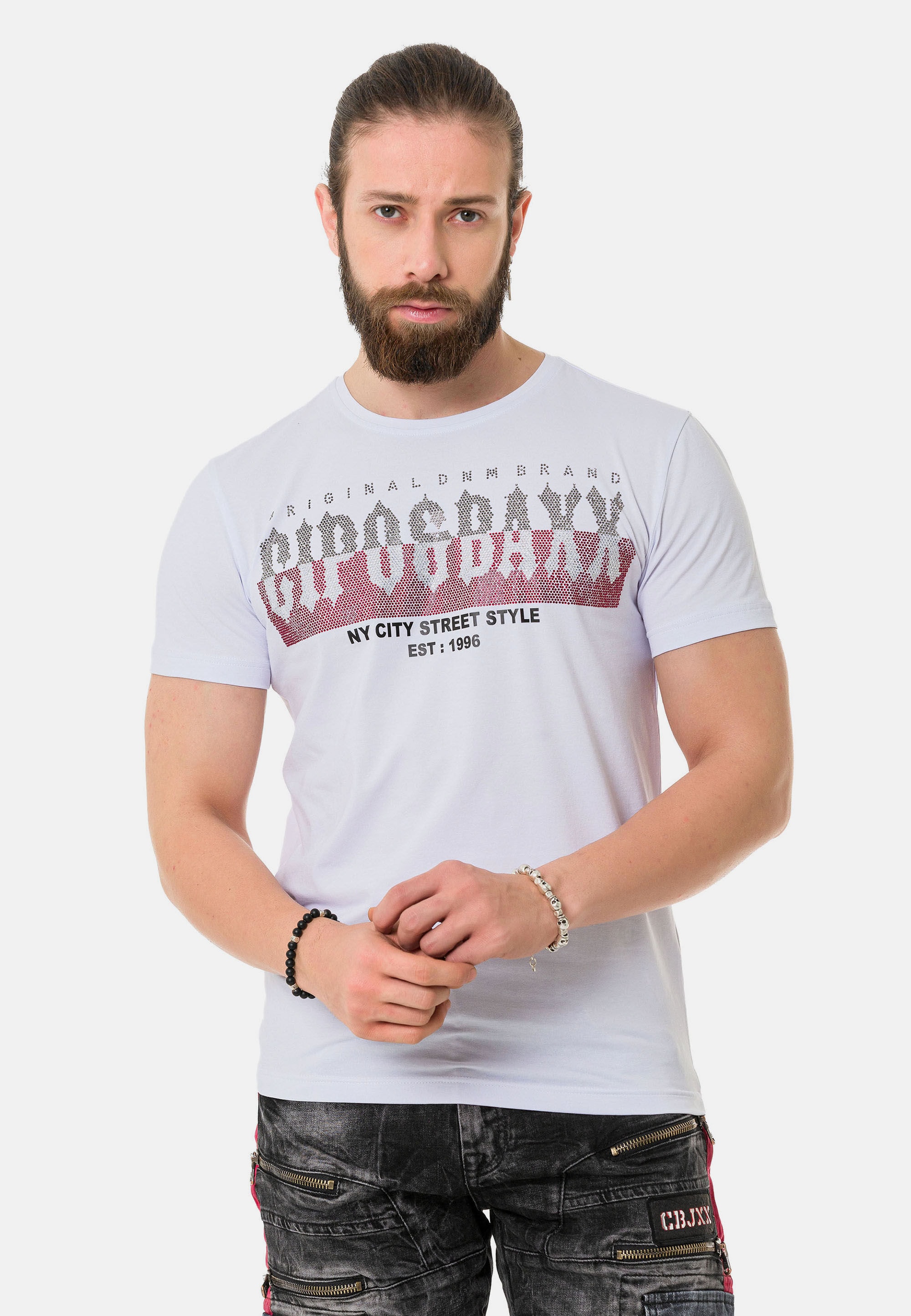 Cipo & Baxx T-Shirt »T-Shirt« mit markantem Print