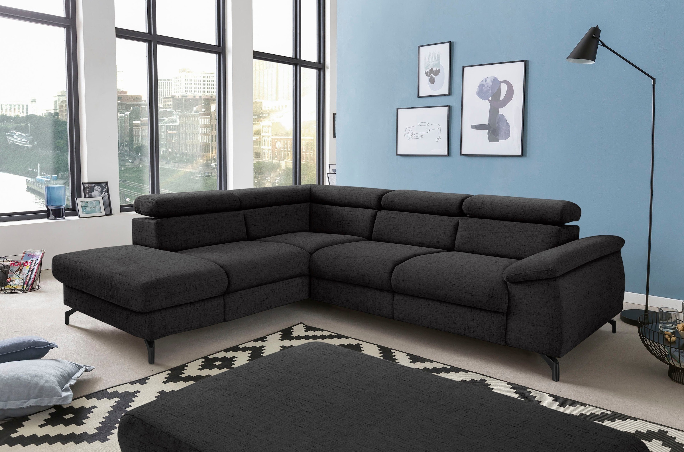 COTTA Polstergarnitur "Komaris L-Form", (Set), Set bestehend aus: Ecksofa m günstig online kaufen