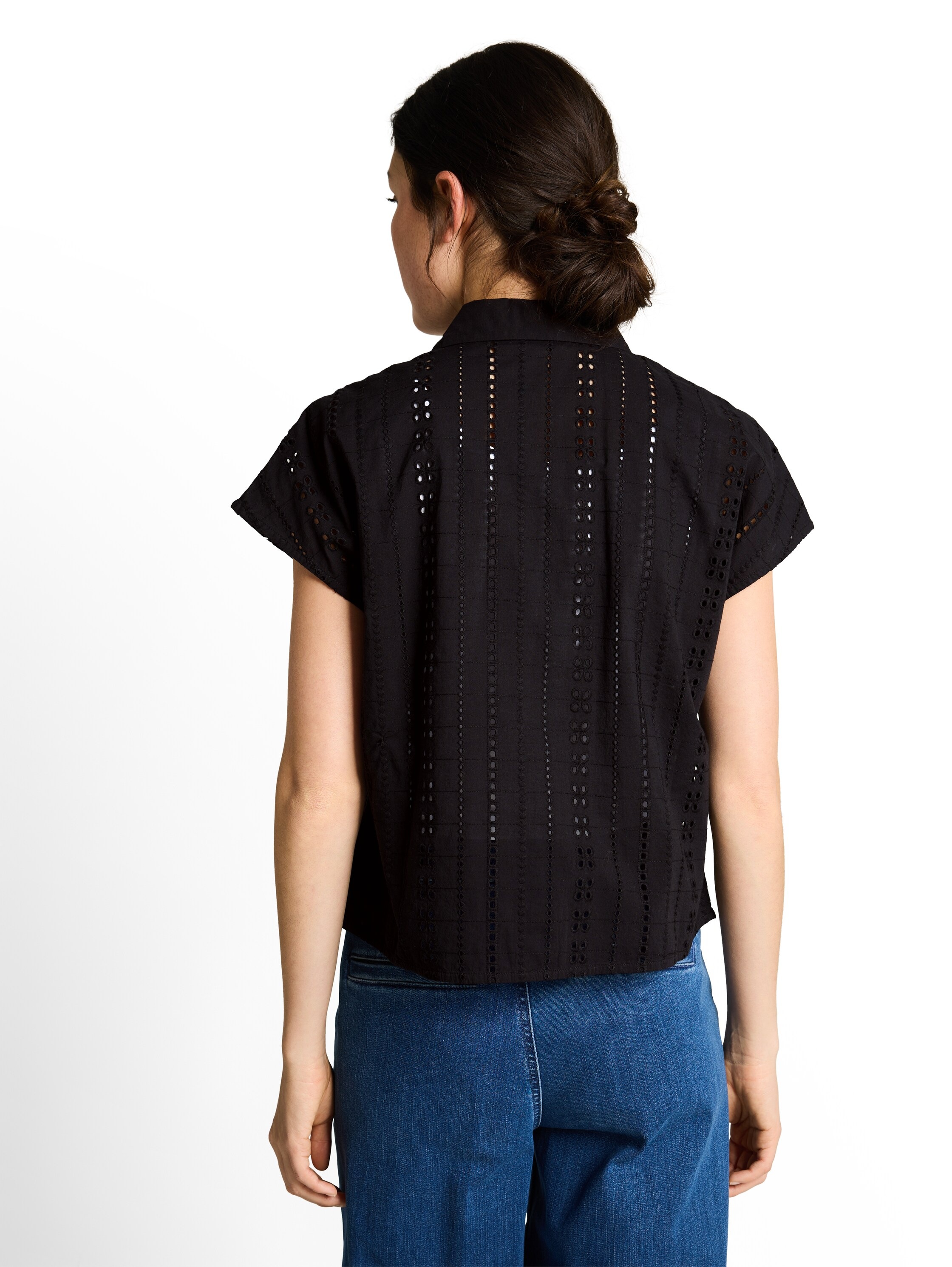 TOM TAILOR Denim Hemdbluse Sommerbluse mit Häkel-Details günstig online kaufen