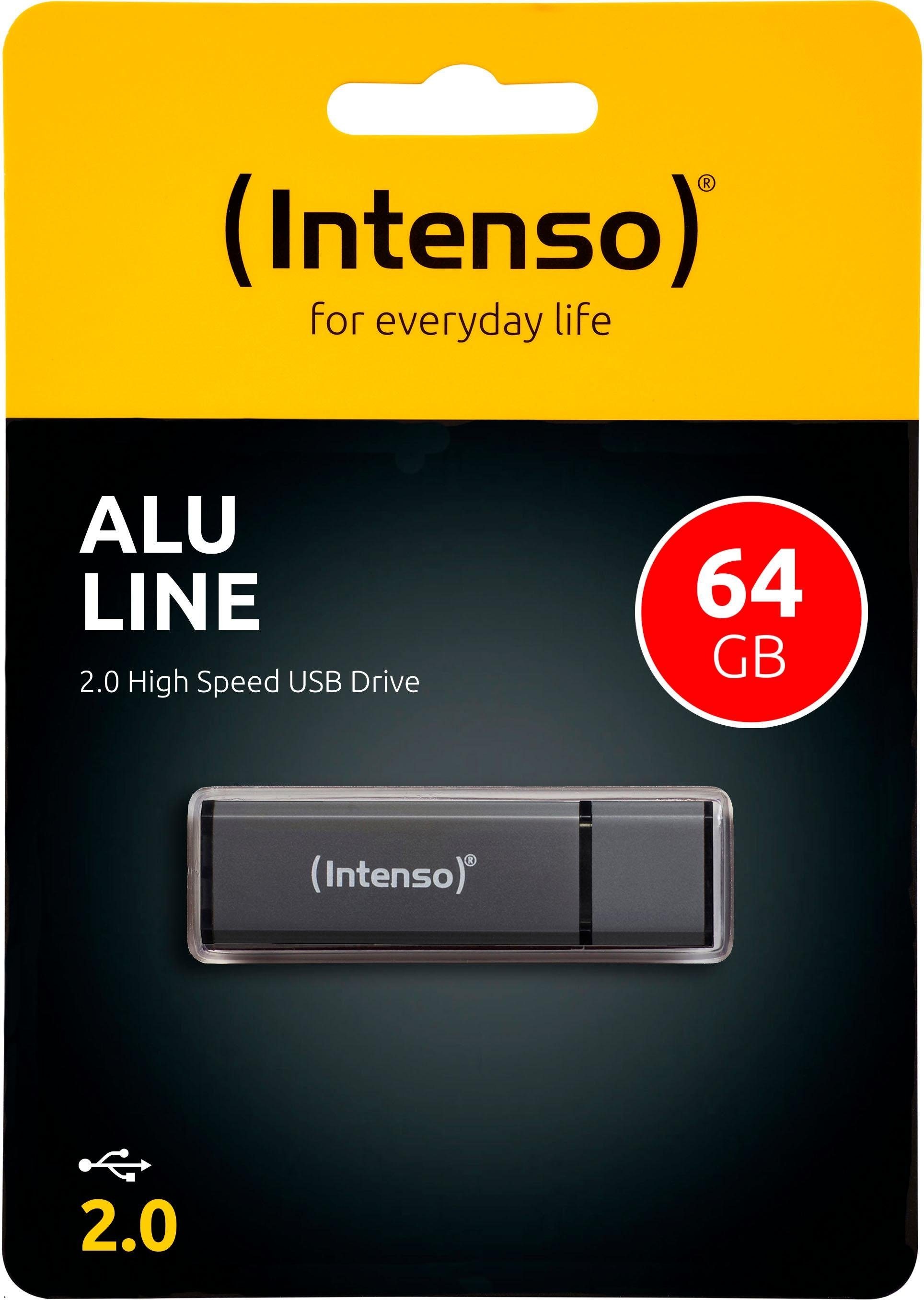 Intenso USB-Stick »Alu Line«, (USB 2.0 Lesegeschwindigkeit 28 MB/s)