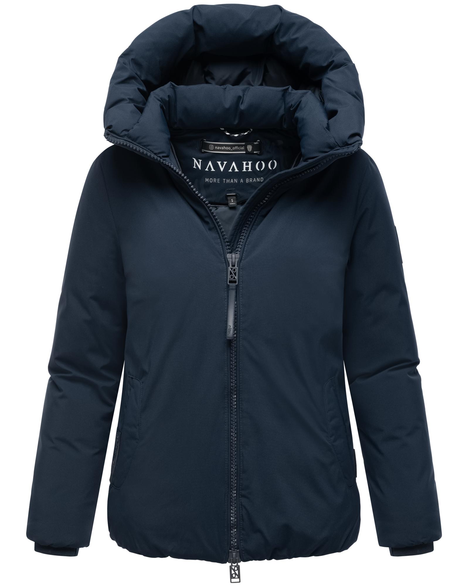 Navahoo Winterjacke "Blütenlicht 14" mit Kapuze Warme Damenjacke mit hohem Kragen