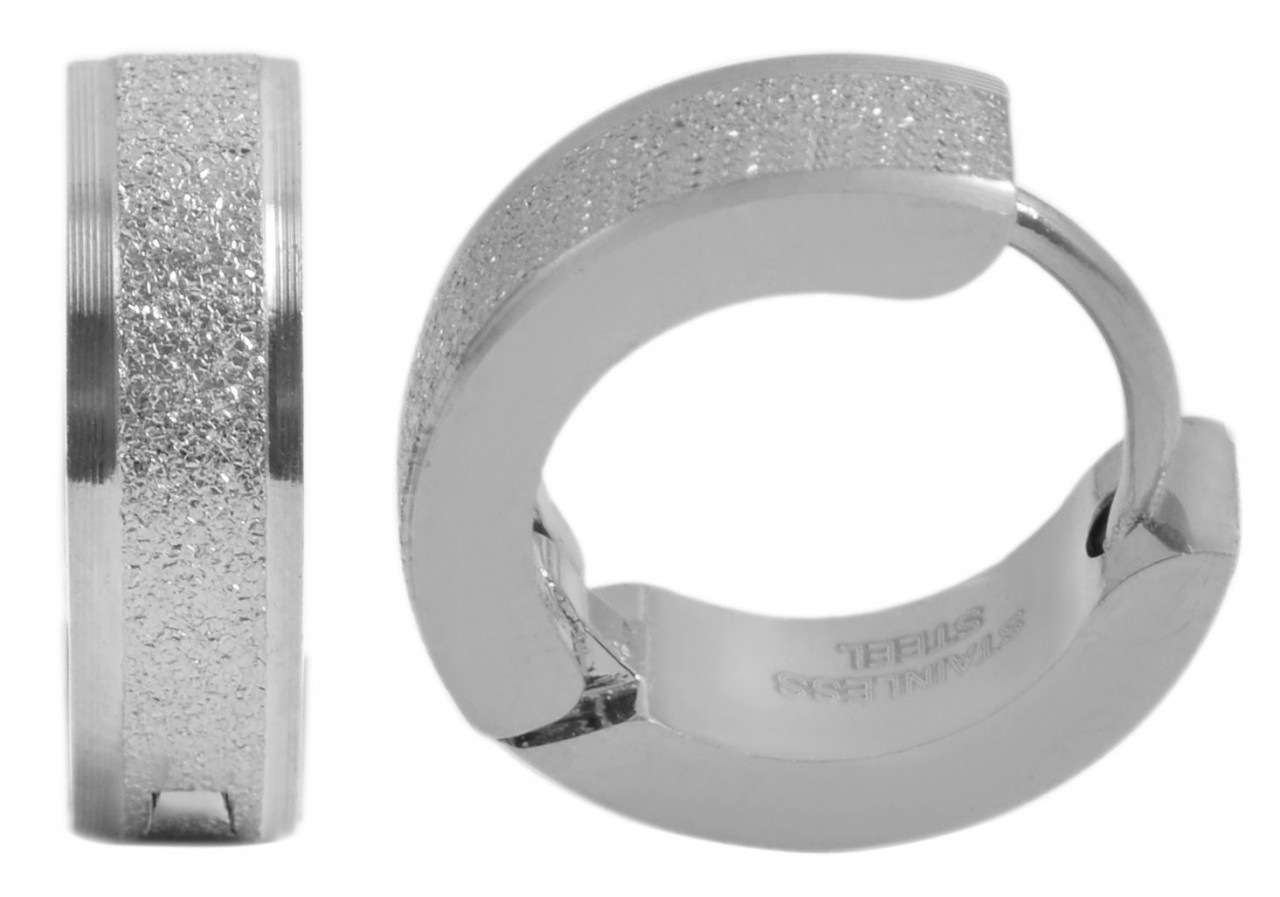 Paar Creolen ADELIA´S "Damen Creolen aus Edelstahl Ø 9 mm", silber, Ohrringe, Damen, Damen, Edelstahl 10