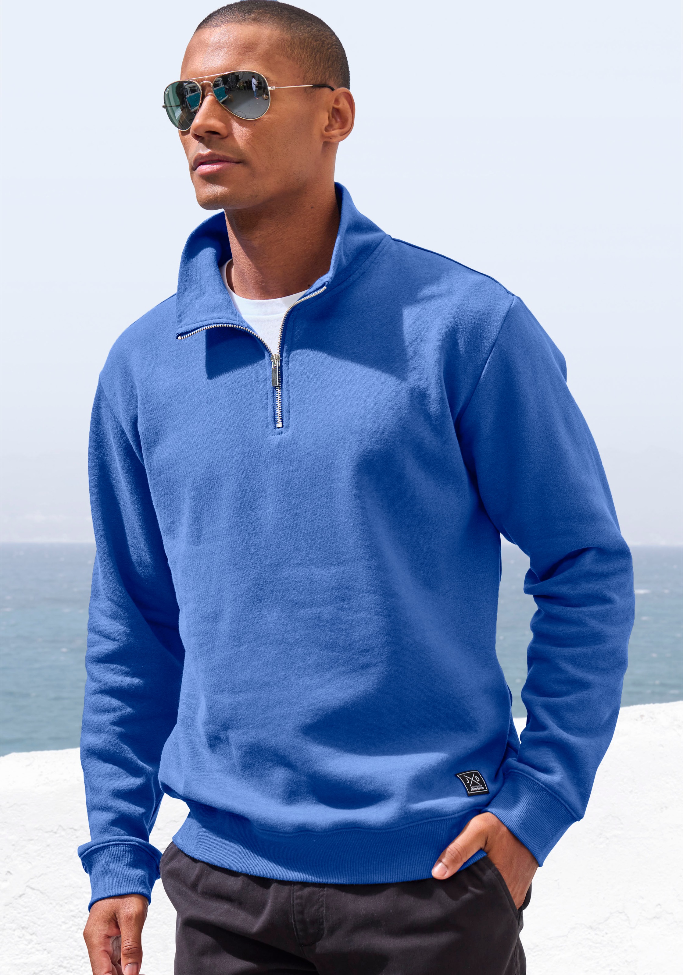 John Devin Men's Sweatshirt Blue Size S 2