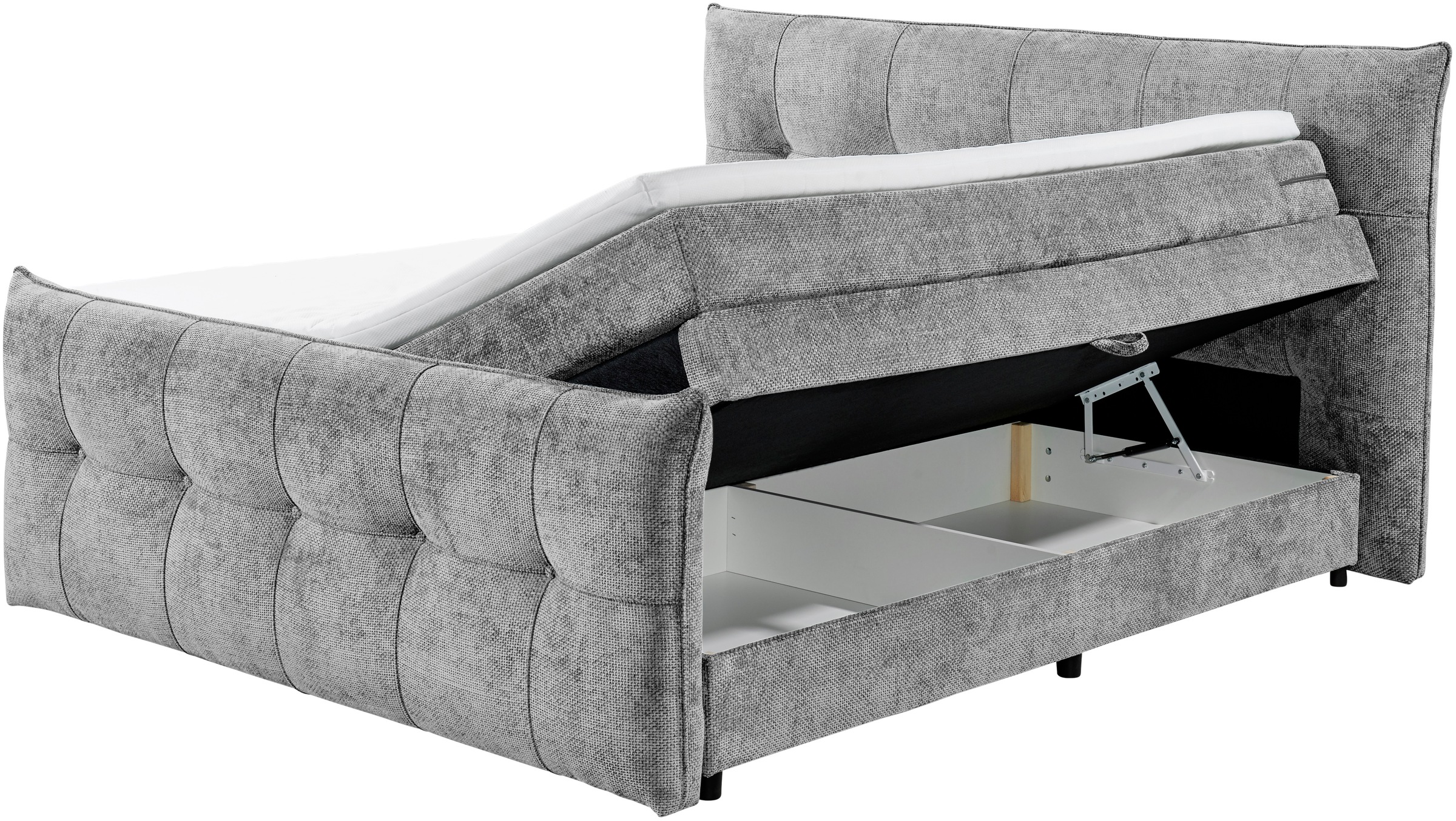 ED EXCITING DESIGN Boxspringbett »Gallina«, mit Bettkasten, inkl. Topper