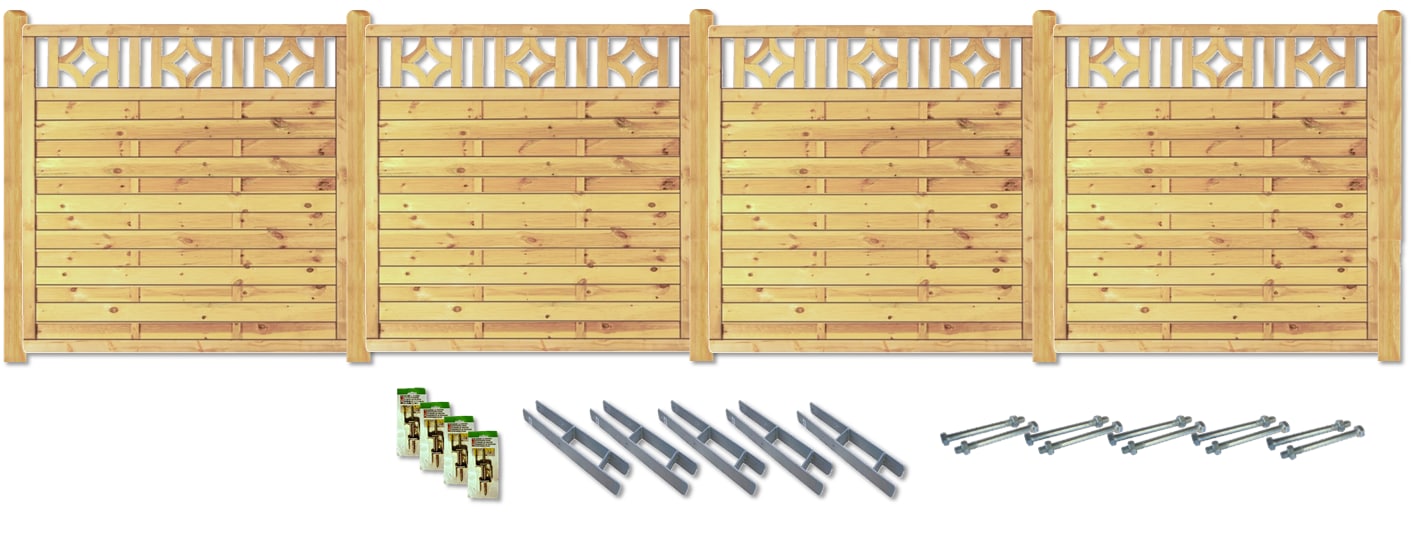 KONIFERA Sichtschutzelement "ANAHEIM", aufgelockerte Optik in starkem Rahme günstig online kaufen