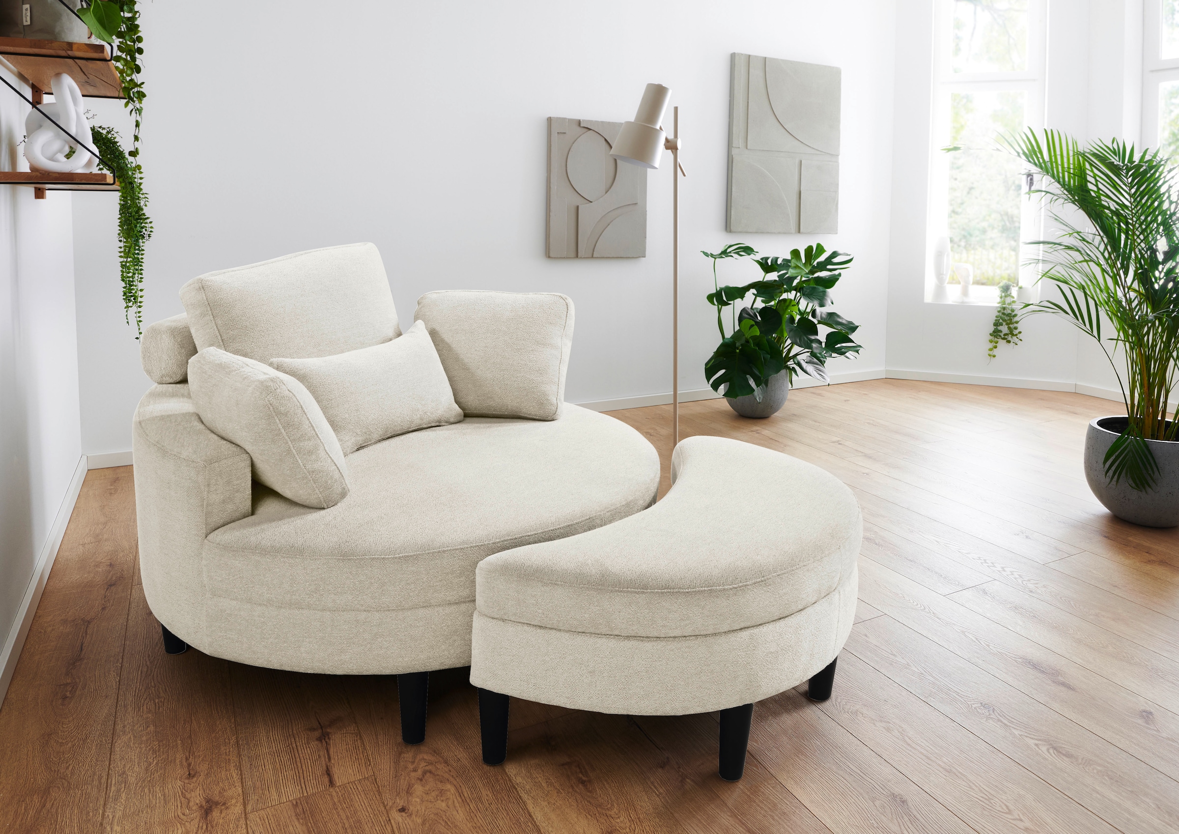 ATLANTIC home collection Loveseat "Ravi", XXL- Sessel, inklusive Stauraumho günstig online kaufen