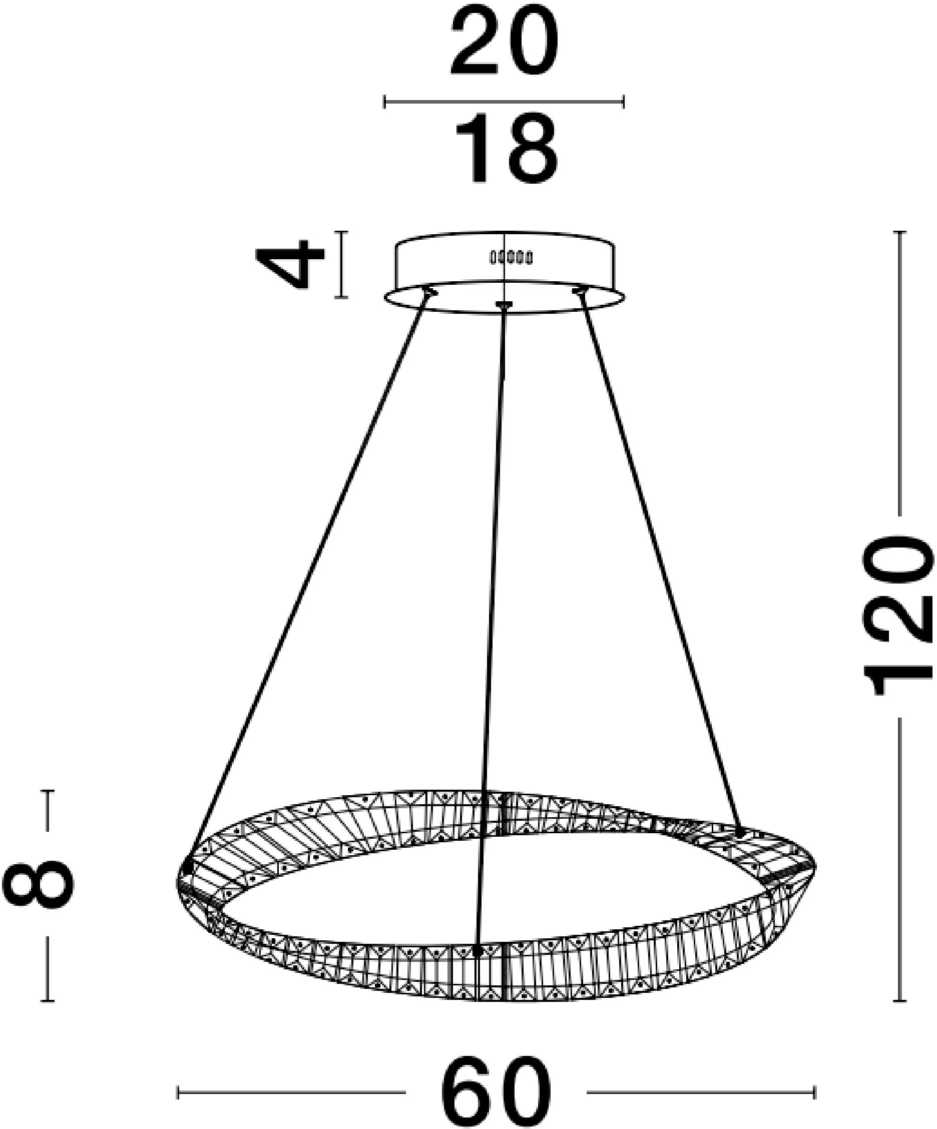 Nova Luce LED-Hängeleuchte »AURELIA« LED-Modul 1 Stk. Warmweiß