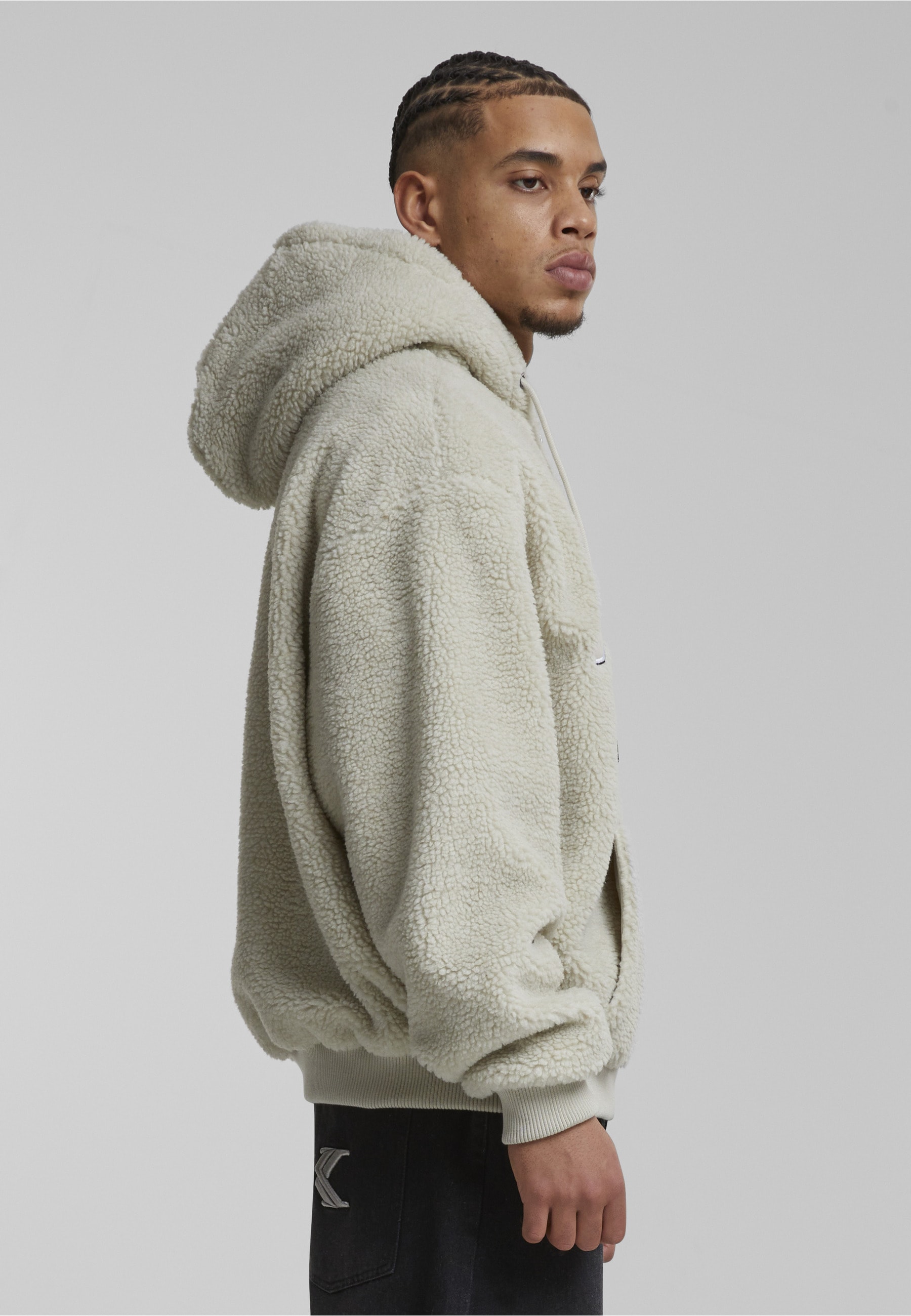 Karl Kani Kapuzenpullover »Karl Kani Herren KM223-001-2 Varsity OS Teddy Zip Hoodie cream« 1 Stk.