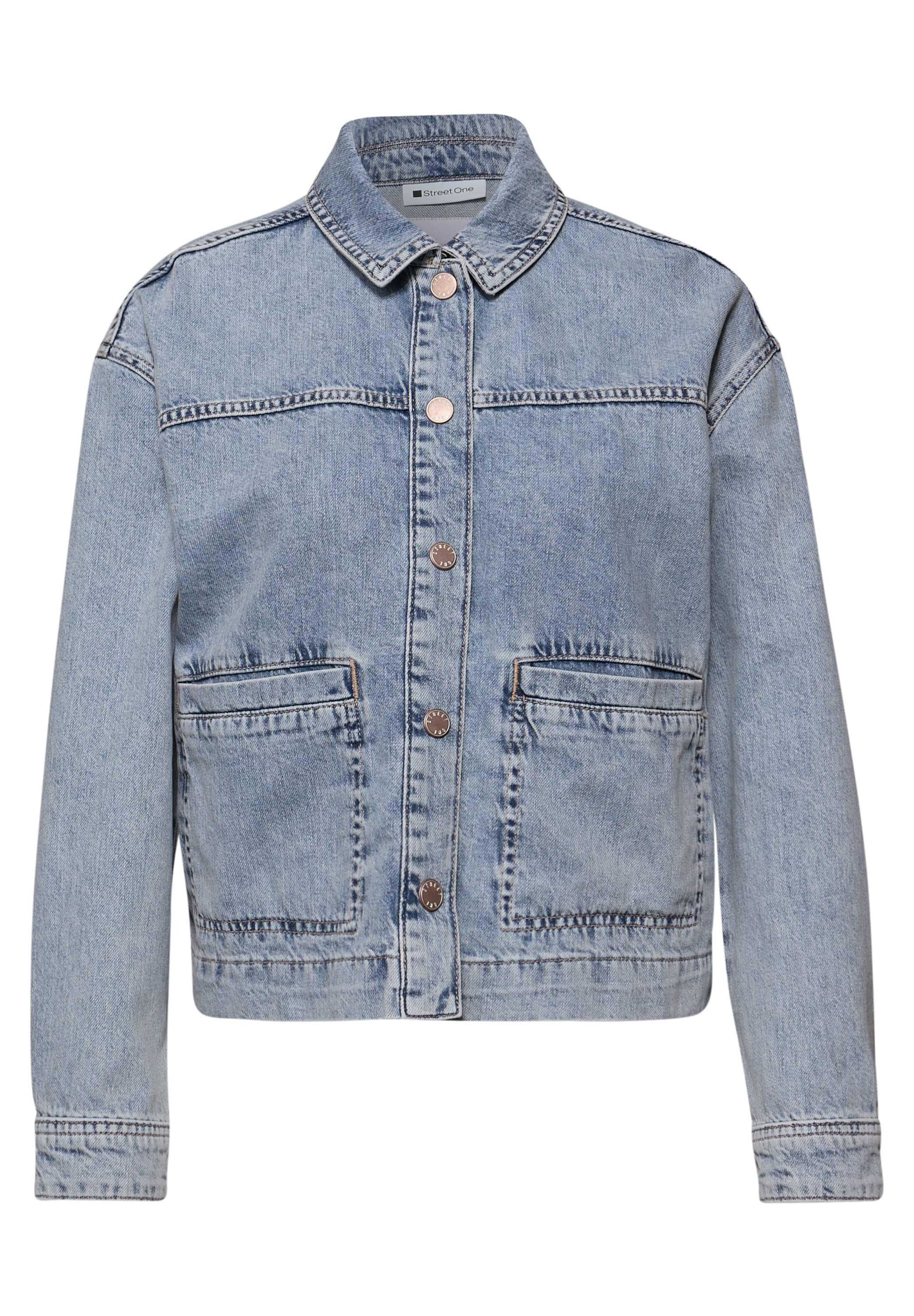 STREET ONE Jeansjacke ohne Kapuze in Denim-Optik