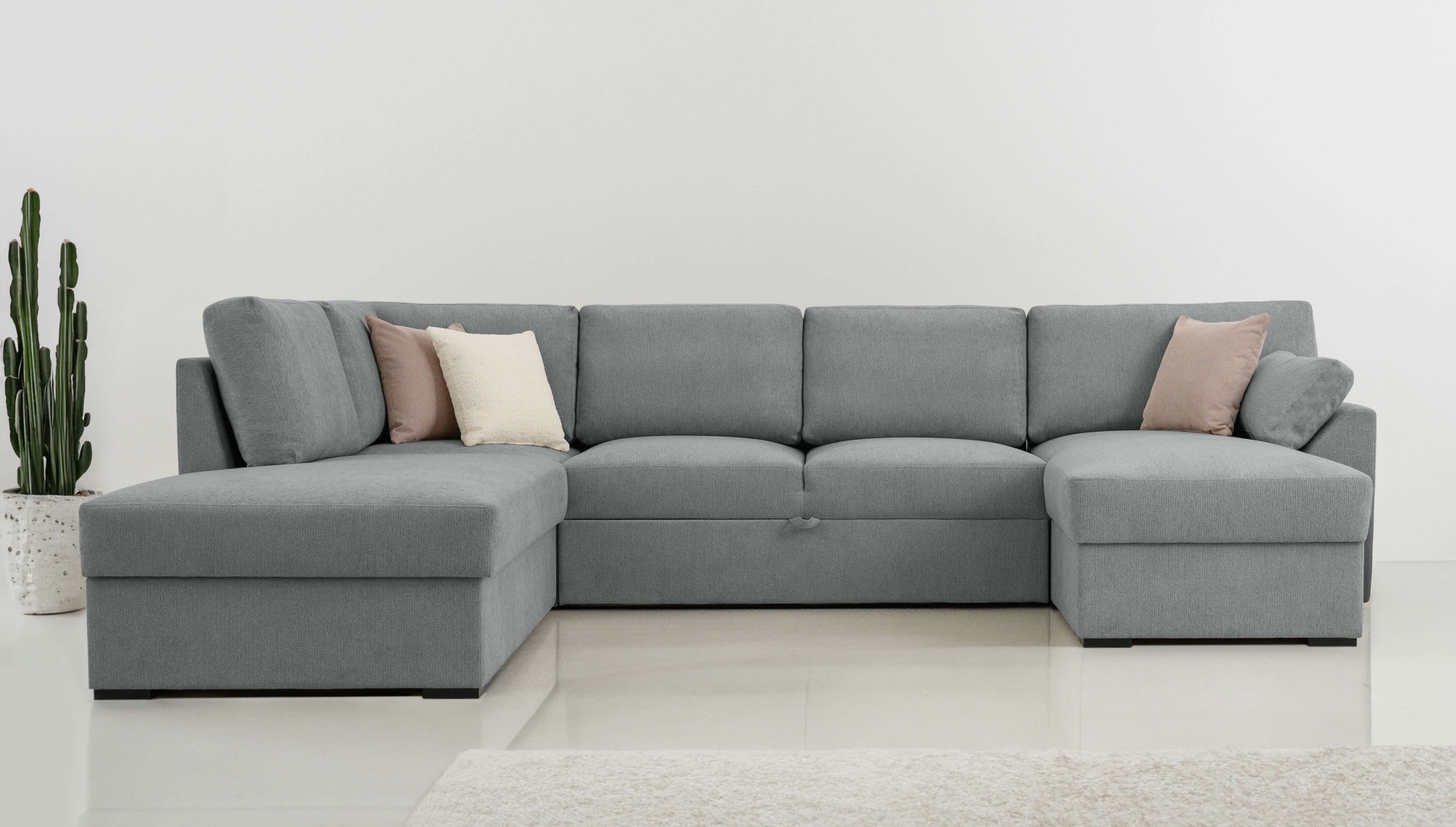 Home affaire Wohnlandschaft "Citry Schlafsofa", Breite 309 cm, Chenille, Be günstig online kaufen