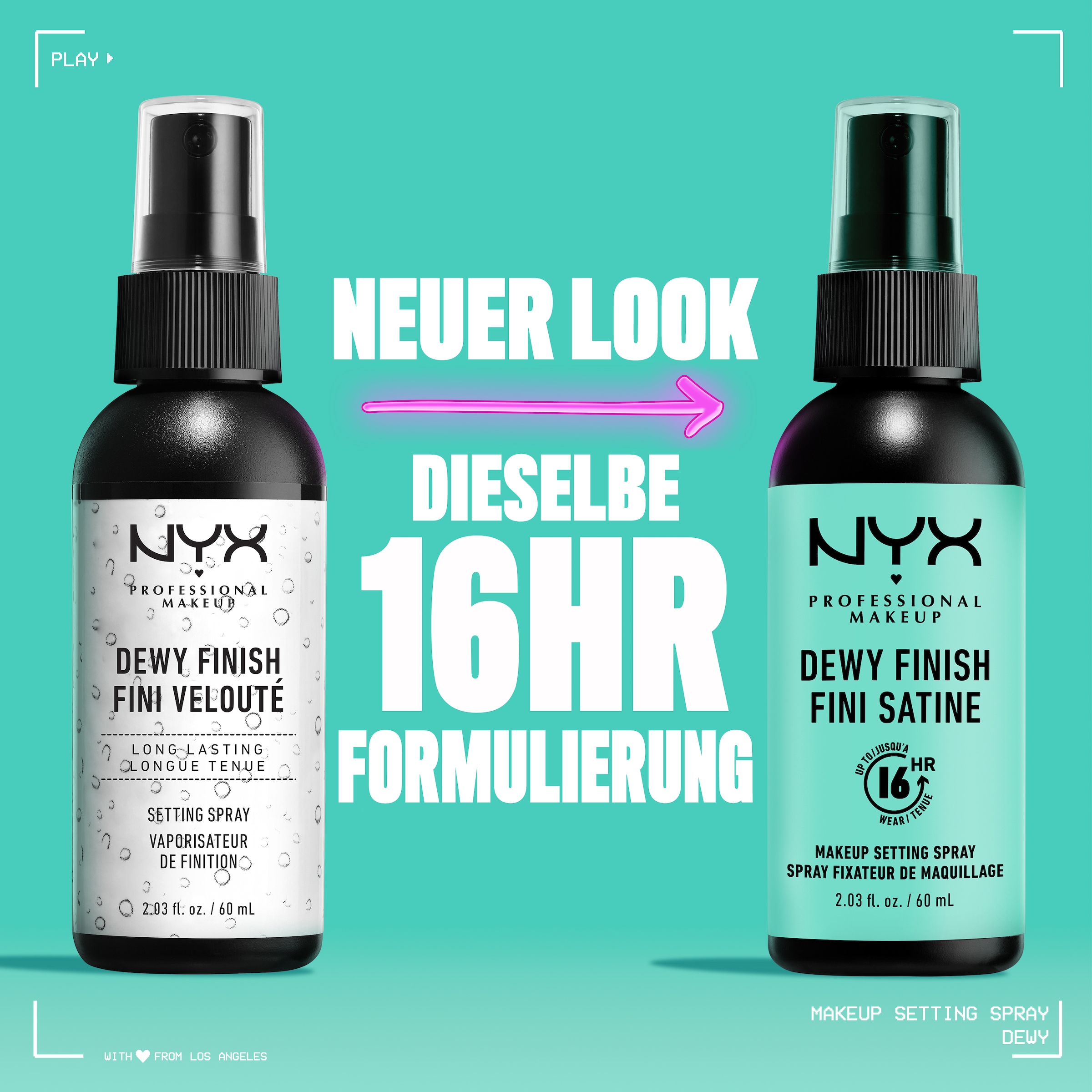 NYX Fixierspray »NYX Professional Makeup Make Up Setting Spray Dewy Finish 3er Set«