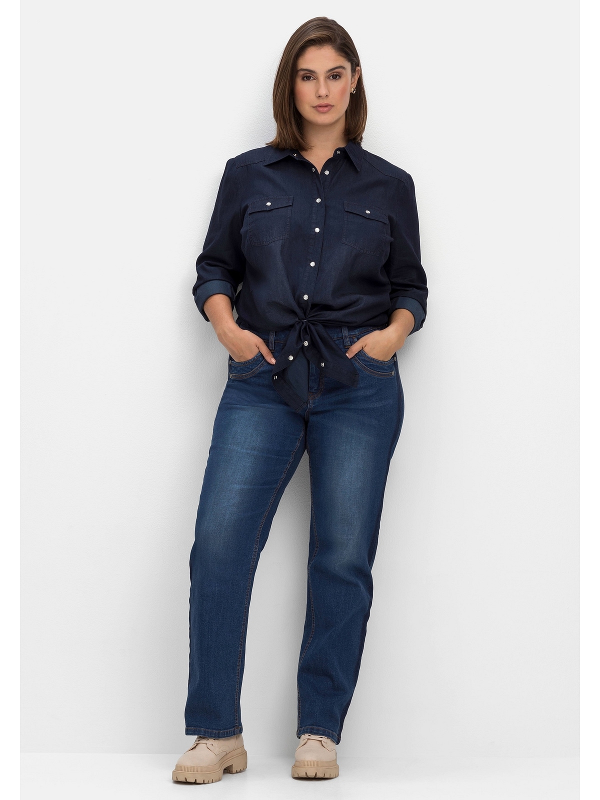 Black Friday Sheego Gerade Jeans »Große Größen«, PIA für sehr kräftige  Oberschenkel | BAUR