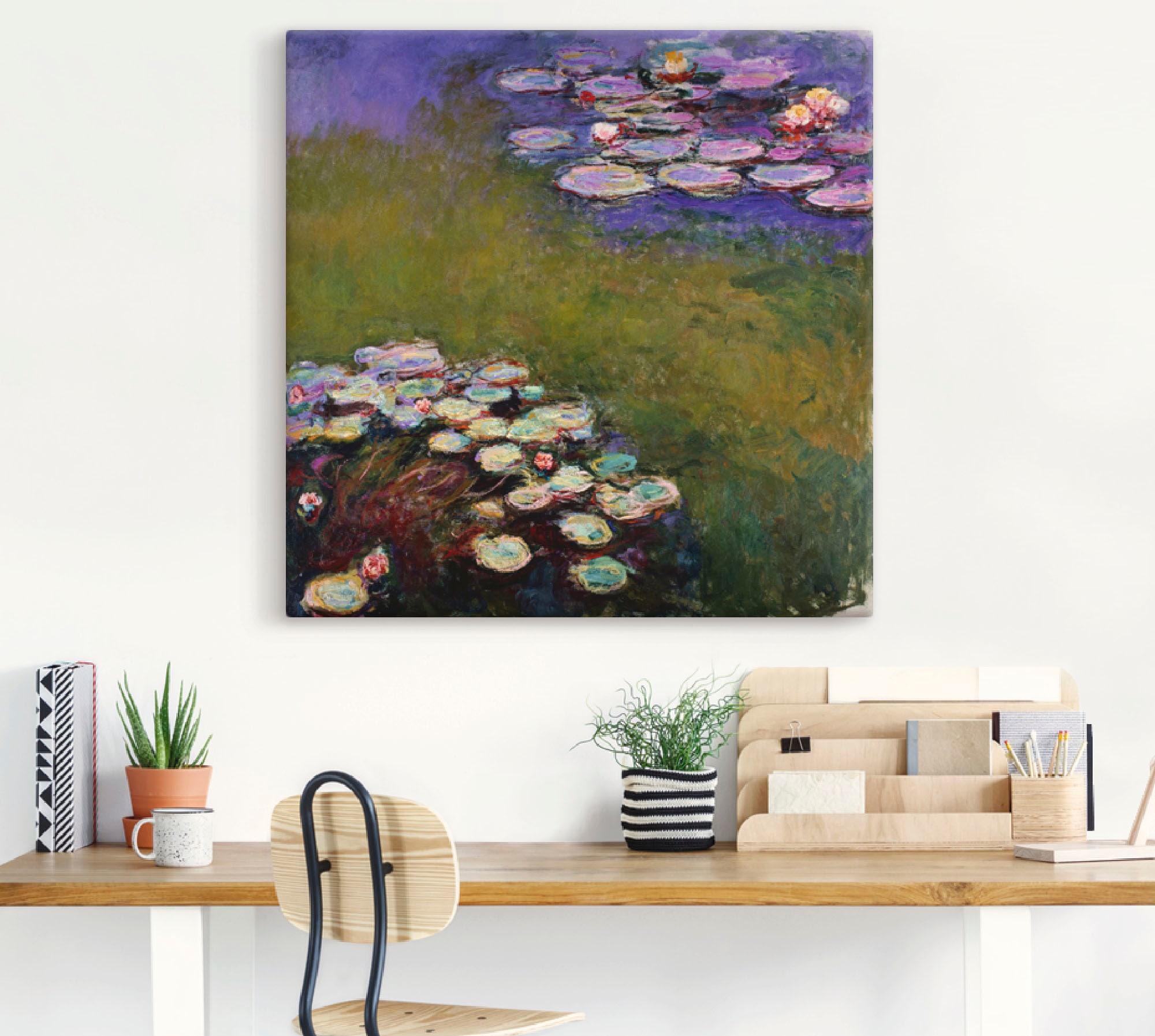 Artland Leinwandbild »Seerosen.«, Blumen, (1 St.), auf Keilrahmen gespannt