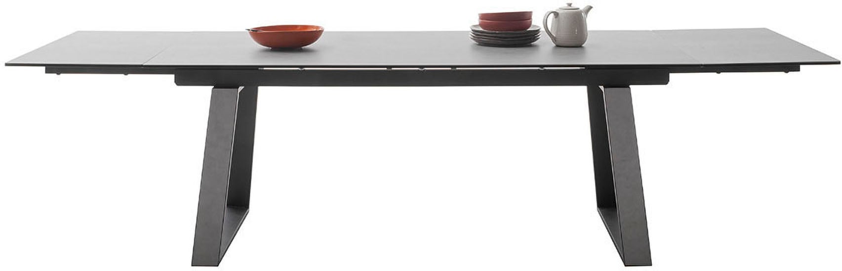 MCA furniture Esstisch »NARBONNE Kufentisch 200-300 cm«, (Einzelstück), Keramik,Metall,Stirnauszug,ausziehbar,Tischplatte 13 mm,10-12 Personen