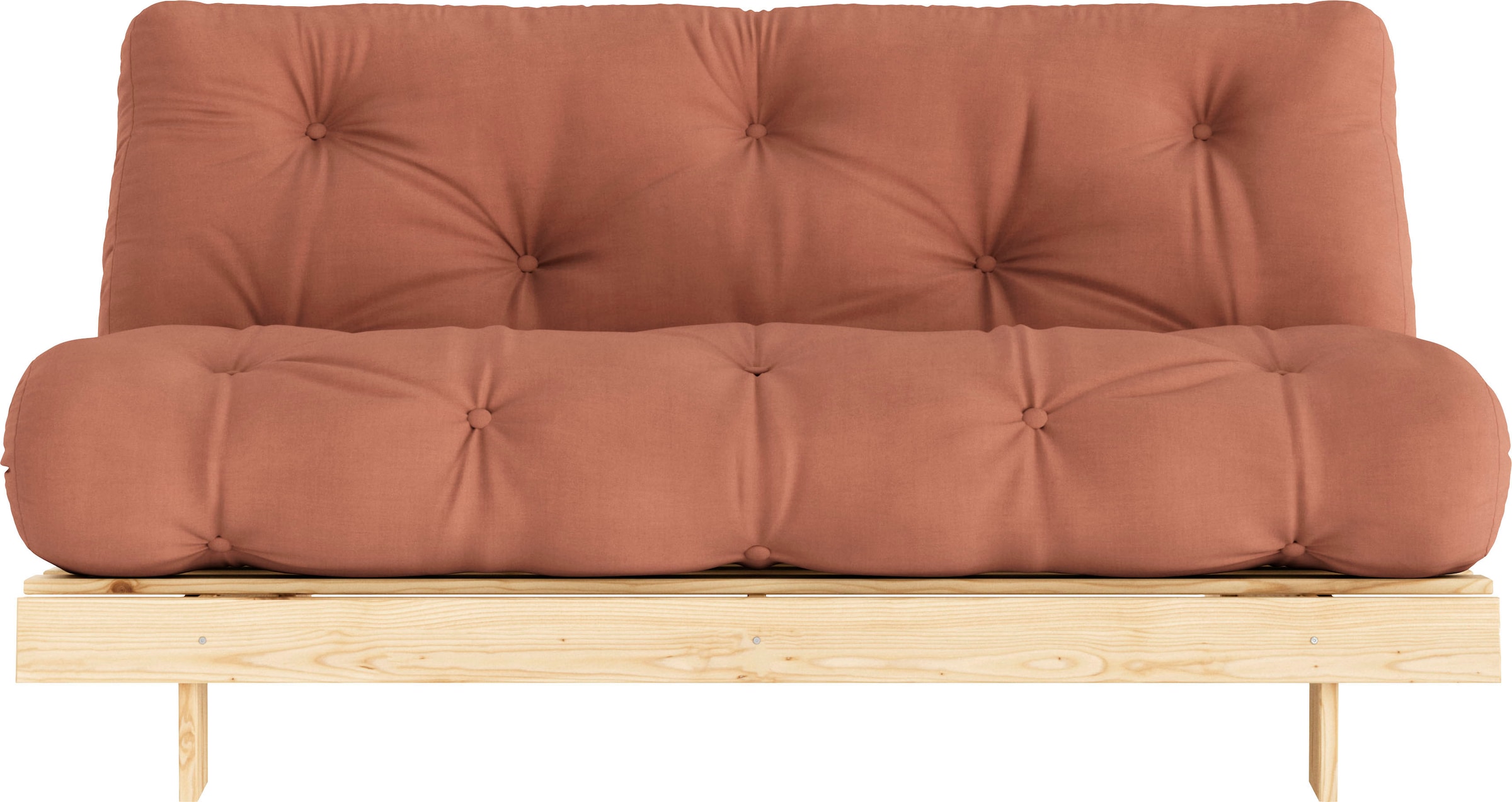Karup Design Schlafsofa »Roots 160 Schlafsofa, Gästebett, Sofa mit Futonmatratze«, (2 St.), Inkl. Futonmatratze, Liegefläche 160x200 cm, FSC® zertifizierte Kiefer