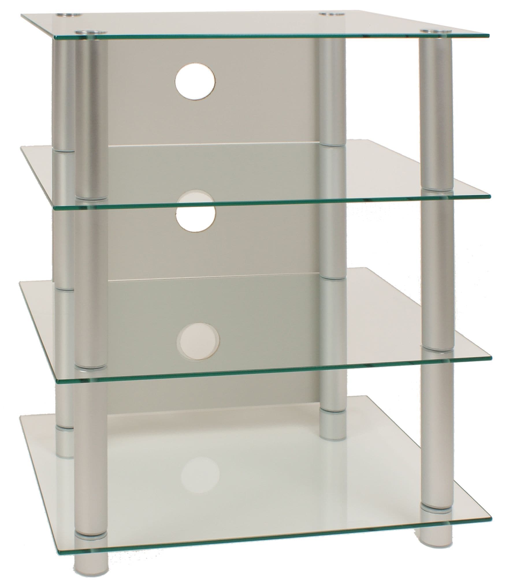 VCM Wohnzimmertisch »Hifi Möbel Rack Alu Glas Phono Mediaregal Blados«