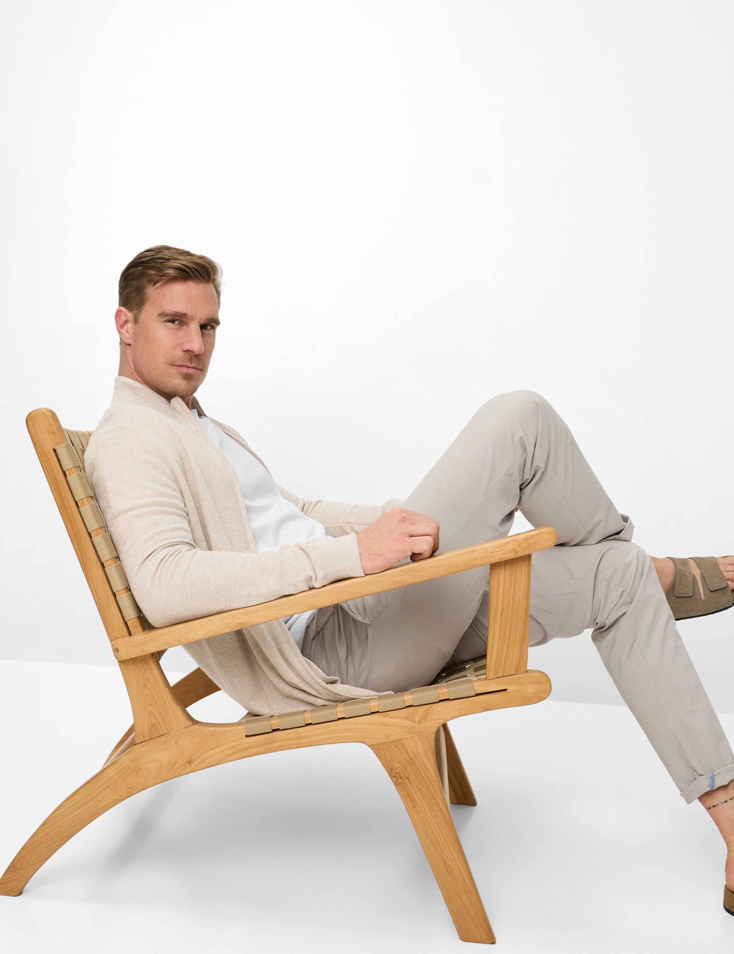 BRAX FABIO IN Chino Pants Beige 33 7